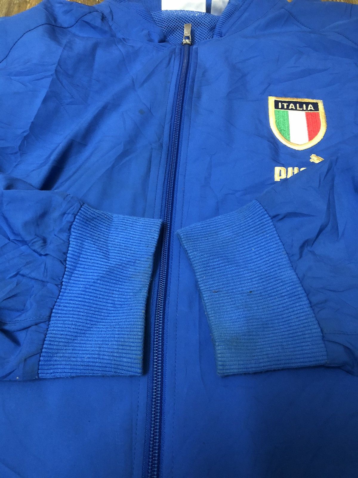 Puma × Vintage Puma italia full zip track blue national jacket soccer Size US L / EU 52-54 / 3 - 9 Thumbnail