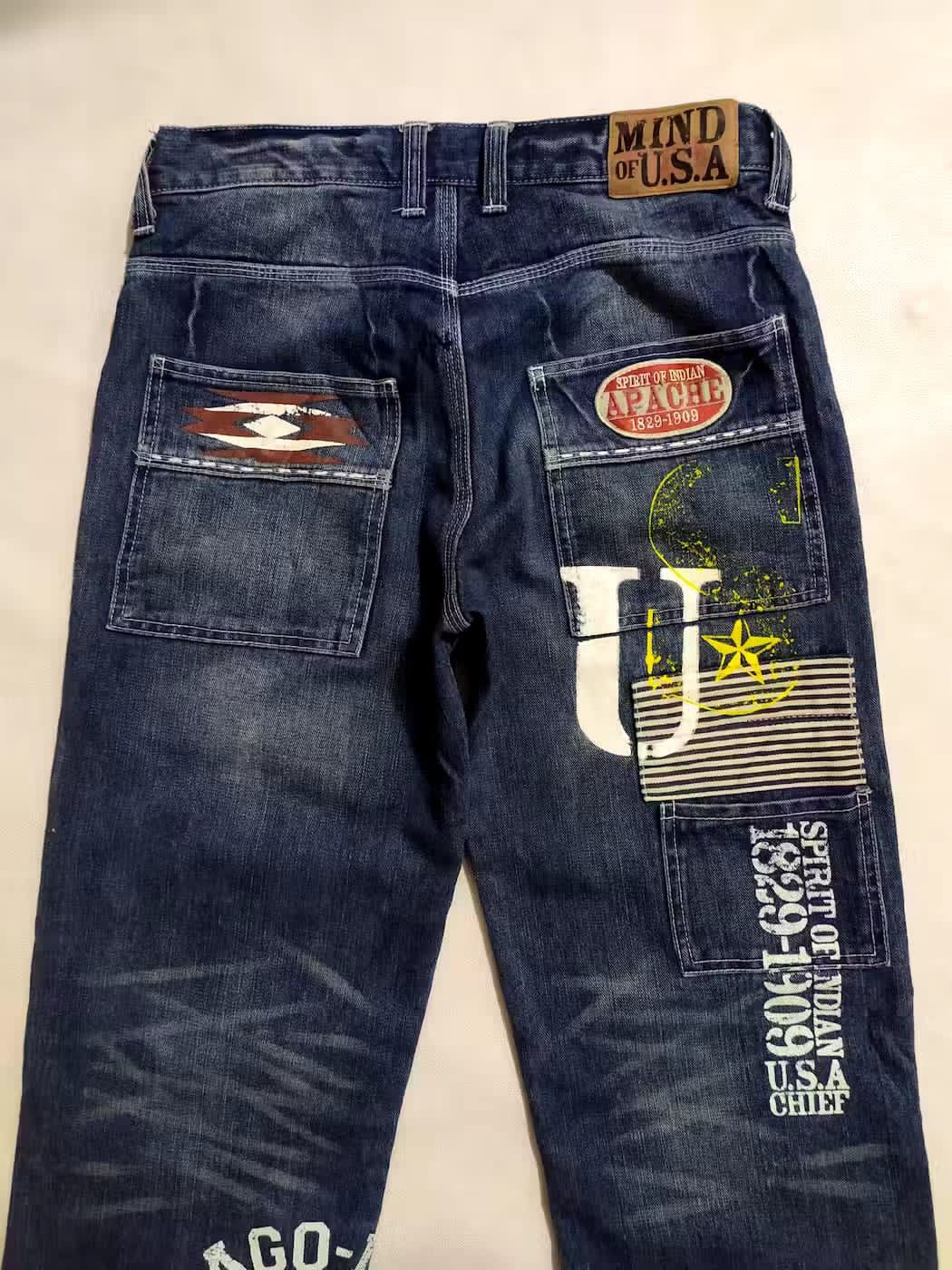 Other Japanese Double Knee Denim Patchwork Distressed Painter Size US 31 - 13 Thumbnail