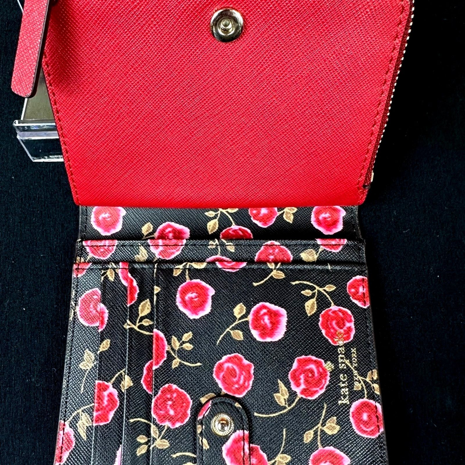 Kate Spade Kate Spade Laurel Way Hazy Rose Small Shawn Red Roses Inside Size ONE SIZE - 10 Thumbnail