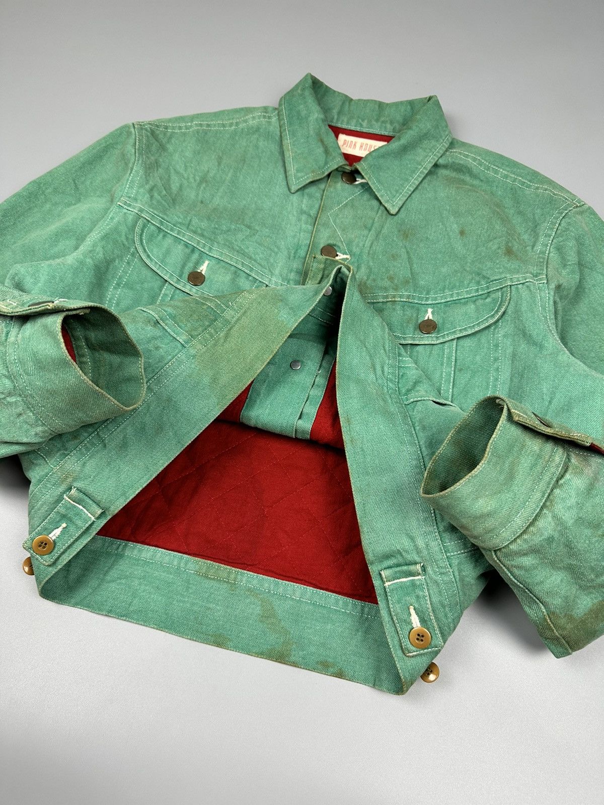 Pink House Vintage Pink House Boxy Denim Jacket Size US L / EU 52-54 / 3 - 8 Thumbnail