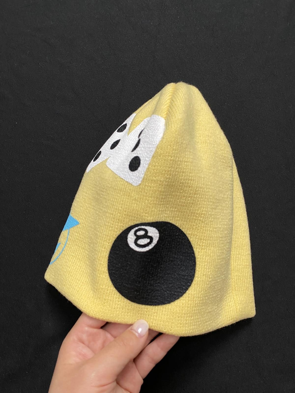 Stussy Rare Stussy Mixed Logo No Cuff Knit Skull Cap Yellow Beanie Size ONE SIZE - 2 Thumbnail