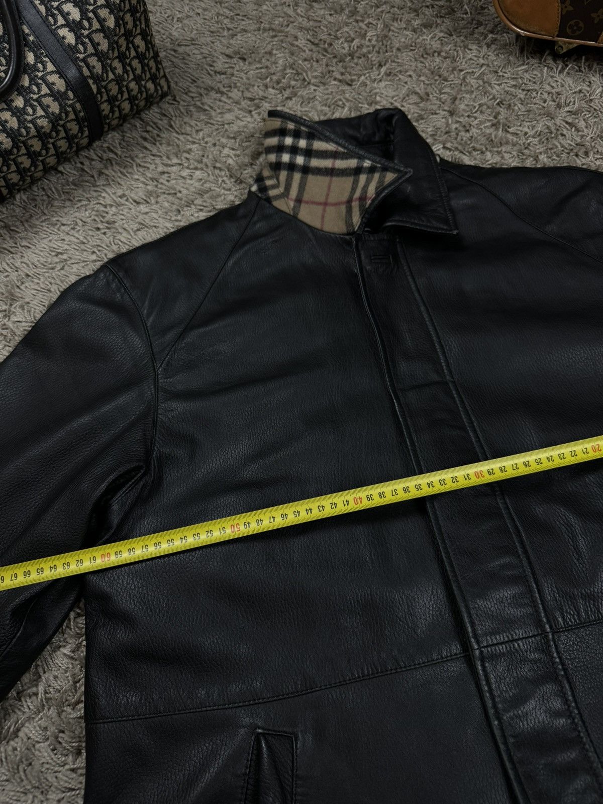 Burberry Vintage leather jacket Burberry original luxury casual item Size US XL / EU 56 / 4 - 4 Thumbnail