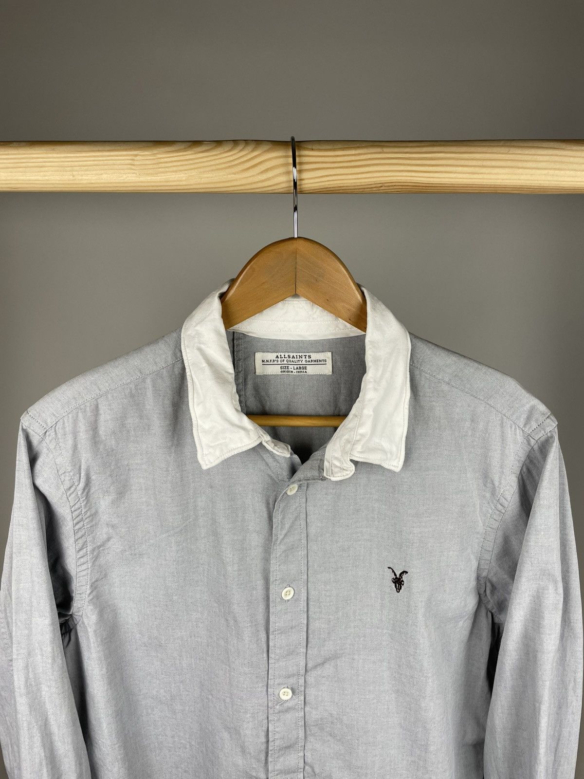 Allsaints × Designer Allsaints Danzig ls shirt cotton Size US L / EU 52-54 / 3 - 2 Thumbnail