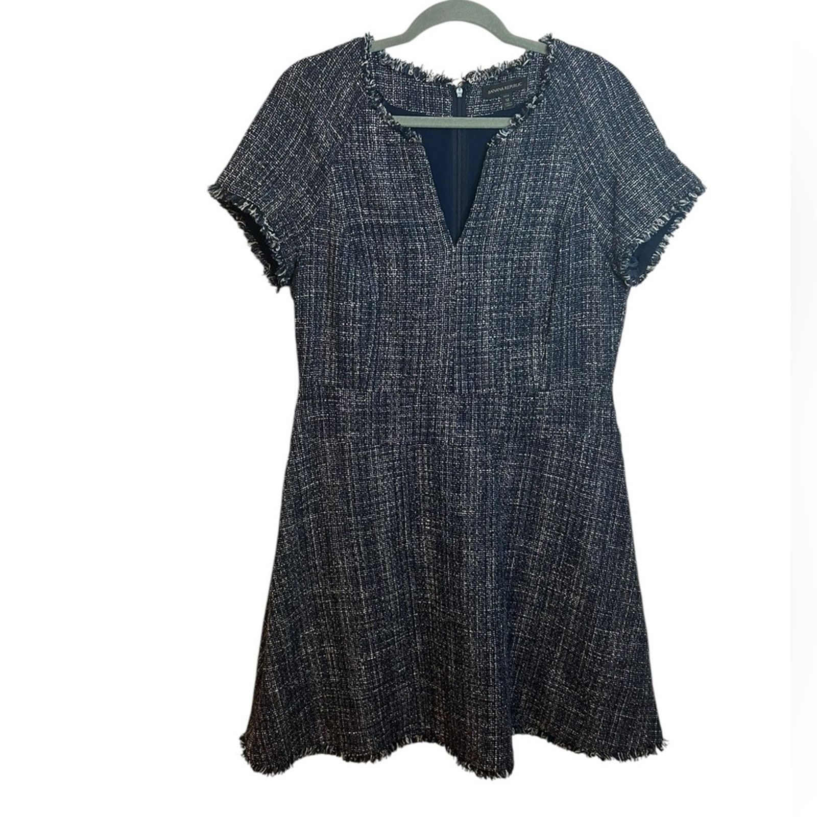 calvin klein light blue dress Banana Republic Navy Size 8 Floral Shift Midi Sleeveless Dress  True  Fashionistas