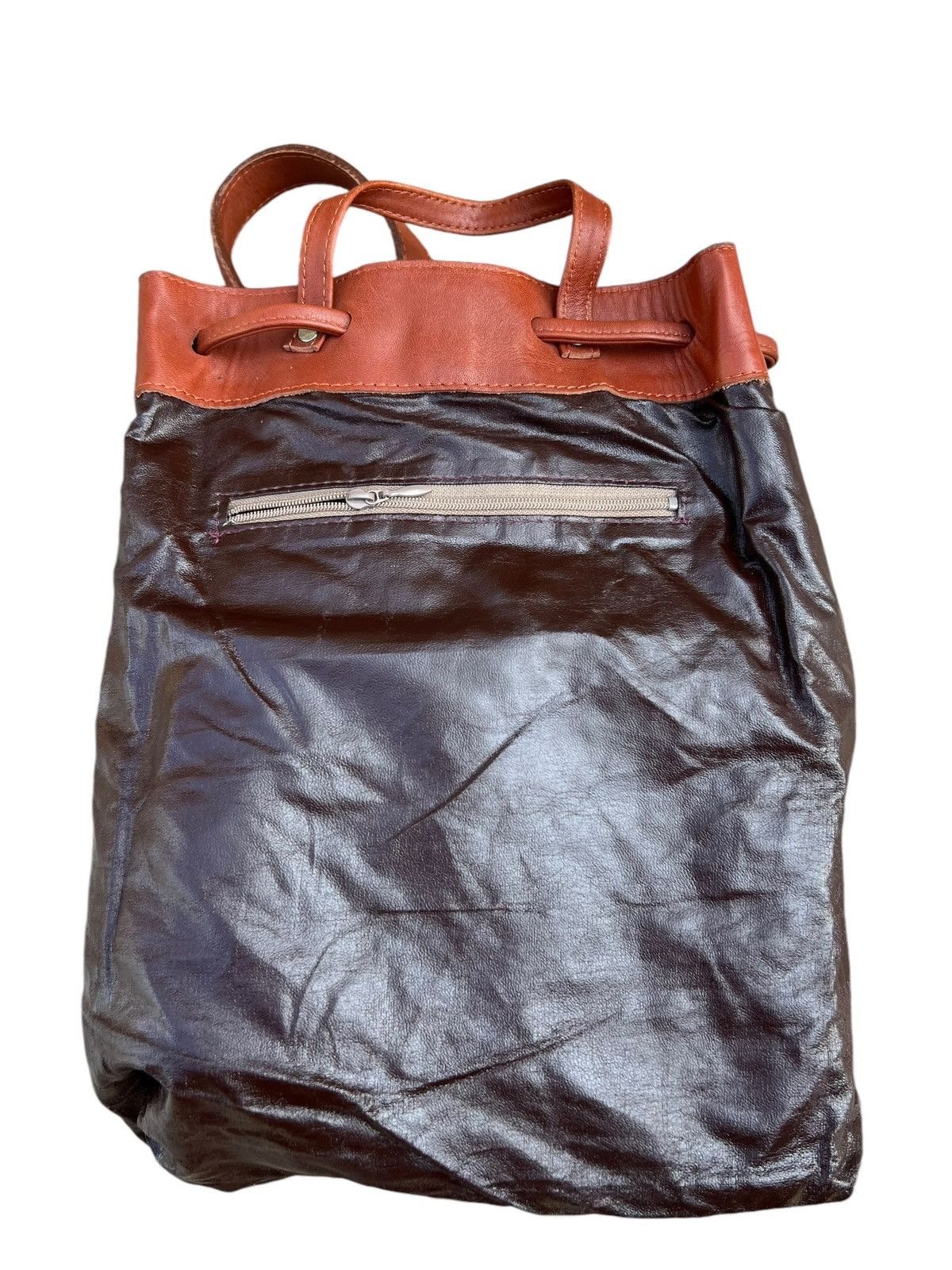 Leather Vintage Unknown Japan High Quality Leather Backpack Bag Size ONE SIZE - 22 Thumbnail