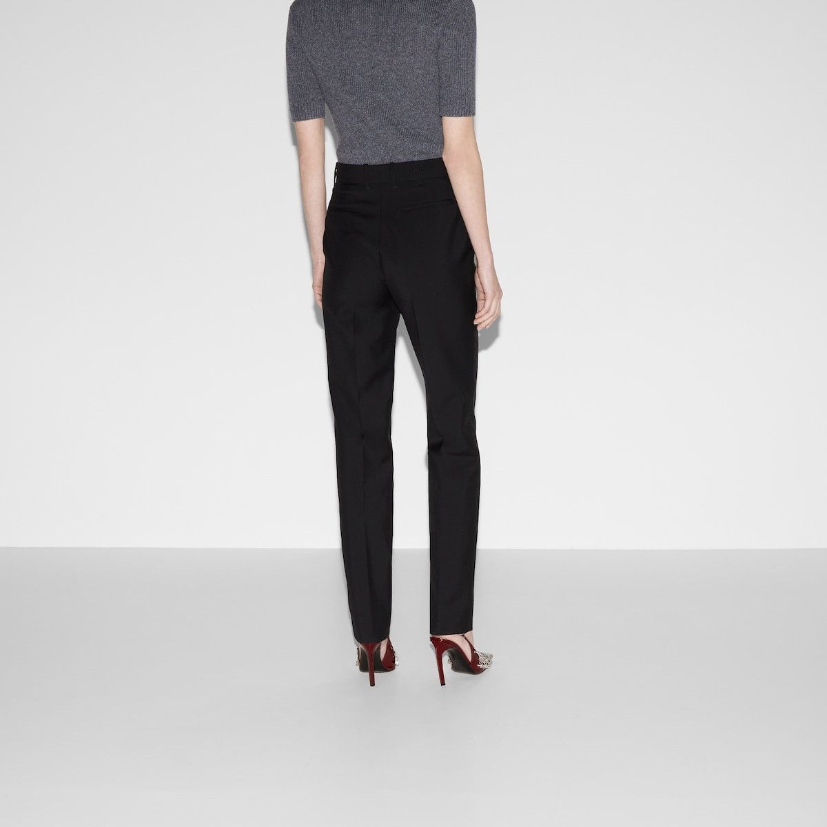 Gucci oc11z1125 Wool Mohair Pant in Black Size 32" / US 10 / IT 46 - 5 Thumbnail