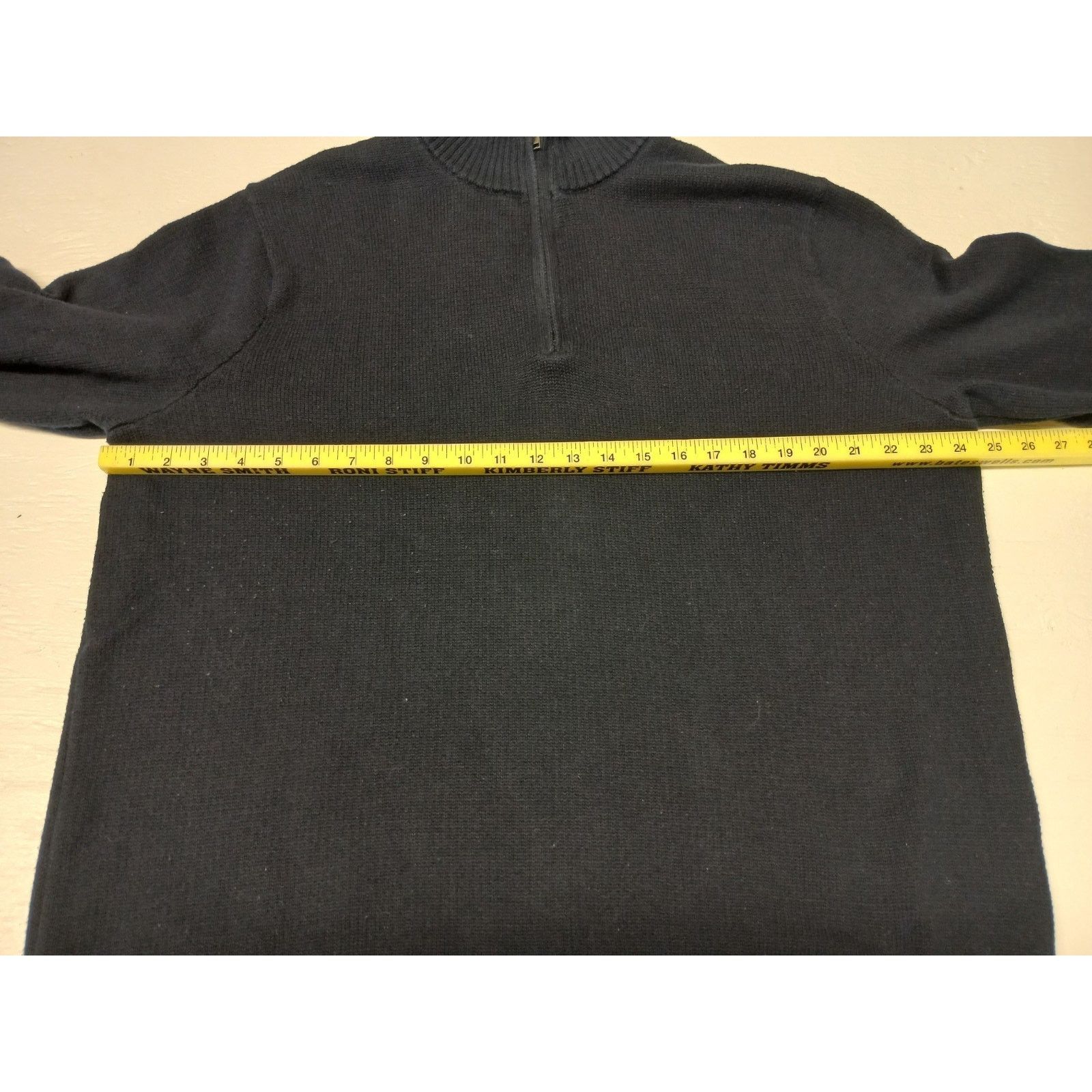 Other Goodfellow (2XL) 1/4 Zip Knitted Blue Pullover Sweatshirt Size US XXL / EU 58 / 5 - 3 Thumbnail