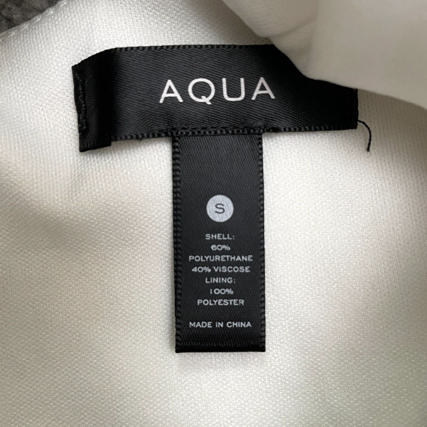 AQUA Aqua Tank Womens Small White Faux Leather Zip Cropped Sleeveless Square Neck Casual Modern Size S / US 4 / IT 40 - 6 Thumbnail