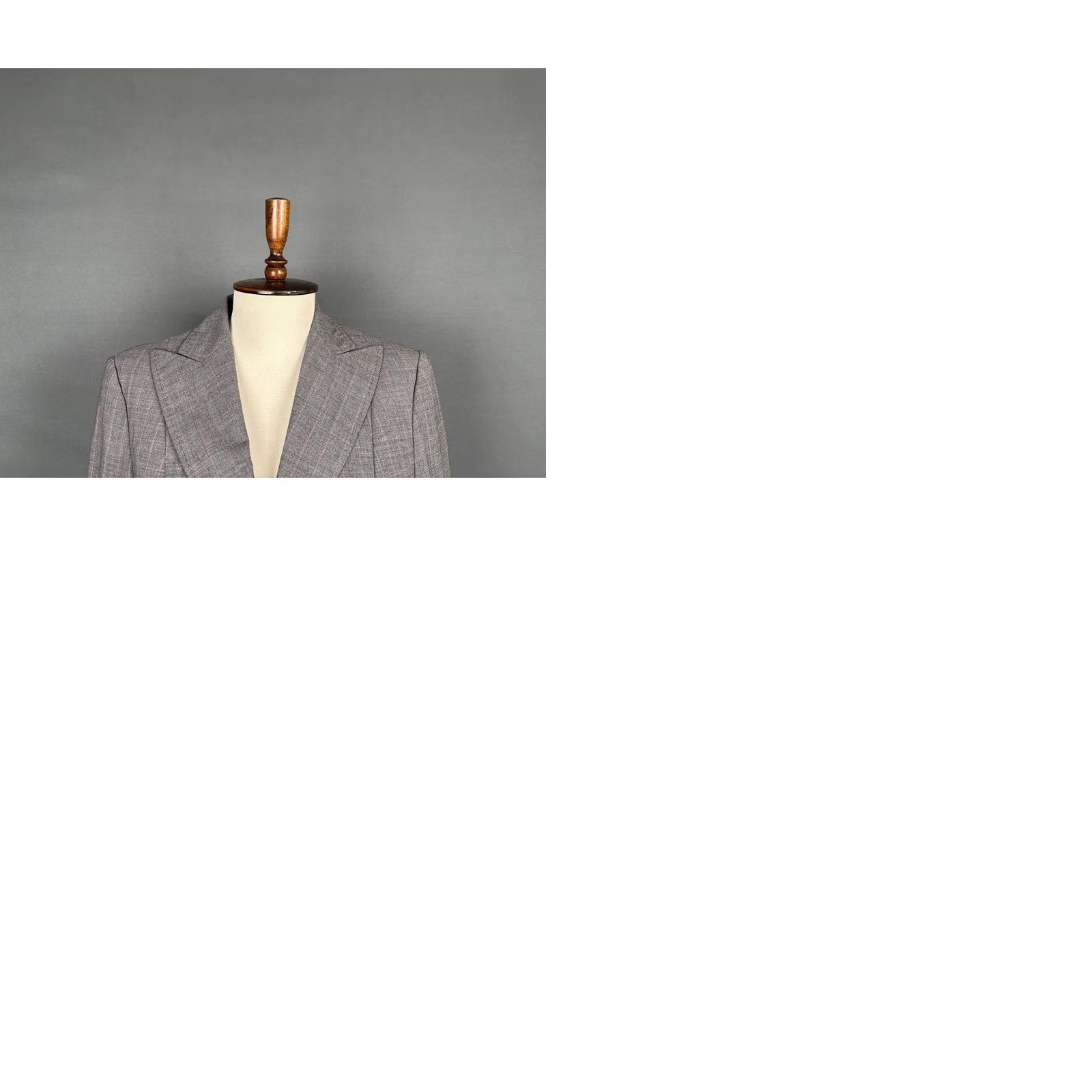 Moschino Moschino 2 Piece Plaid Lana Wool Blend Suit Gray Womens Size 42 Jacket Two-Button Double-Vented Regular Front Style Classic Modern Inseam 28 Size 28" / US 6 / IT 42 - 10 Thumbnail