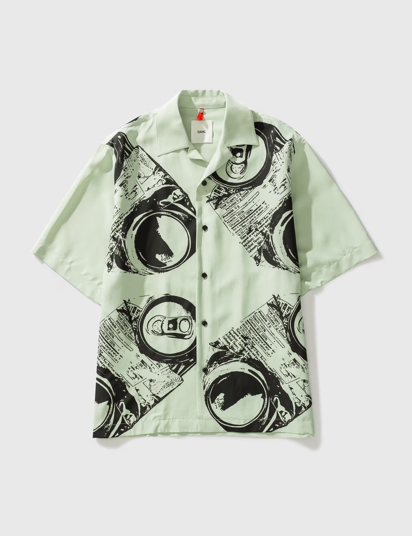 OAMC o1y0225 Patterned Shirt in Light Green/Black Size US S / EU 44-46 / 1 - 1 Thumbnail