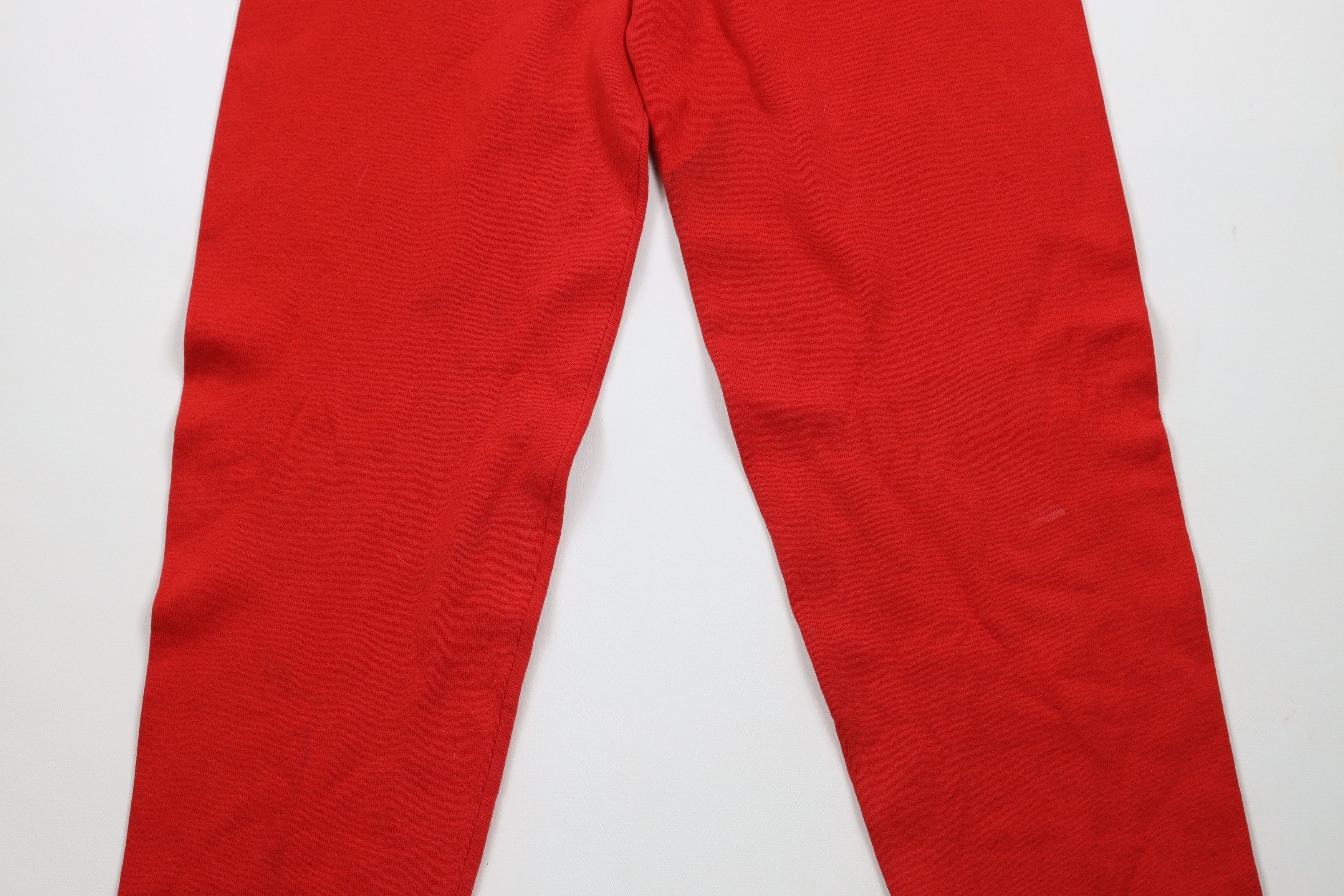 Vintage Vintage 90s Streetwear Blank Sweatpants Joggers Red USA Size US 34 / EU 50 - 3 Thumbnail