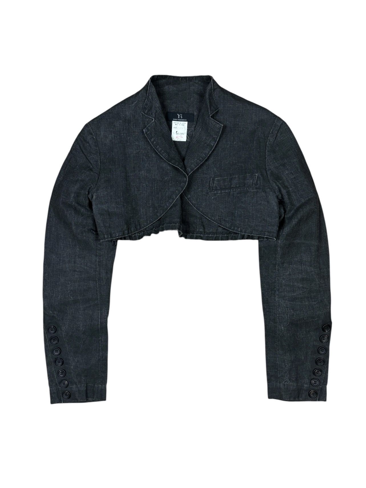 Yohji Yamamoto Y’s by Yohji Yamamoto Cropped Linnen Jacket Size S / US 4 / IT 40 - 1 Thumbnail