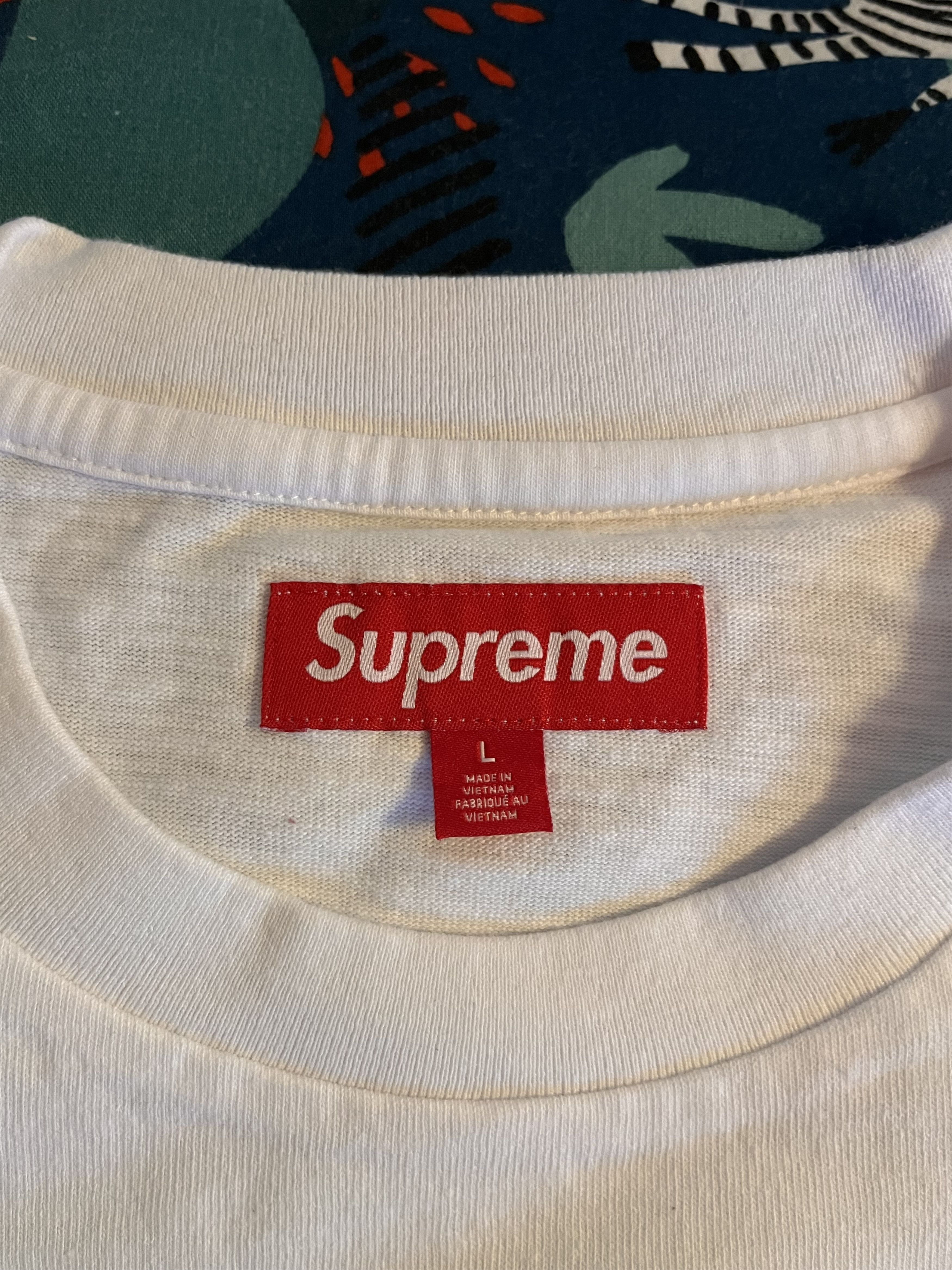 Supreme Supreme Pocket Tee White Size US L / EU 52-54 / 3 - 3 Thumbnail