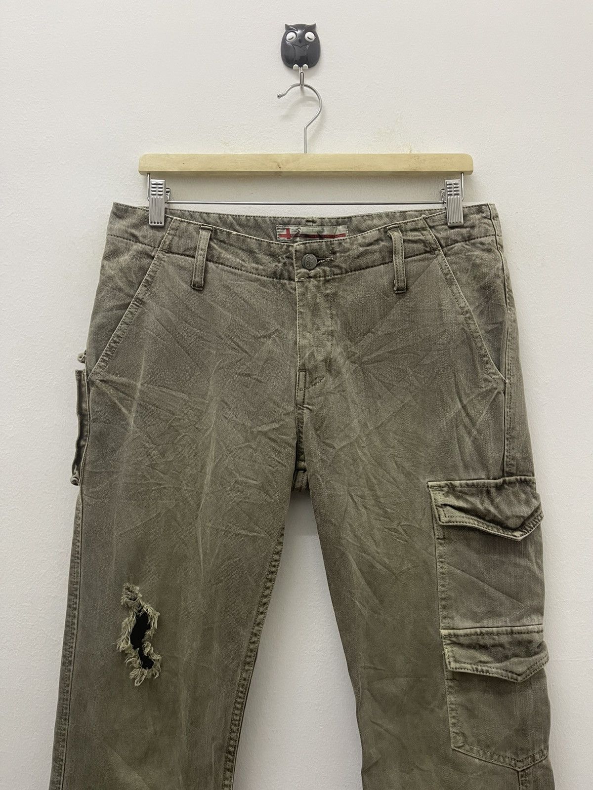 Le Grande Bleu (L.G.B.) Rare Vintage GENOESE Flare Tactical Cargo Style Size US 31 - 2 Thumbnail