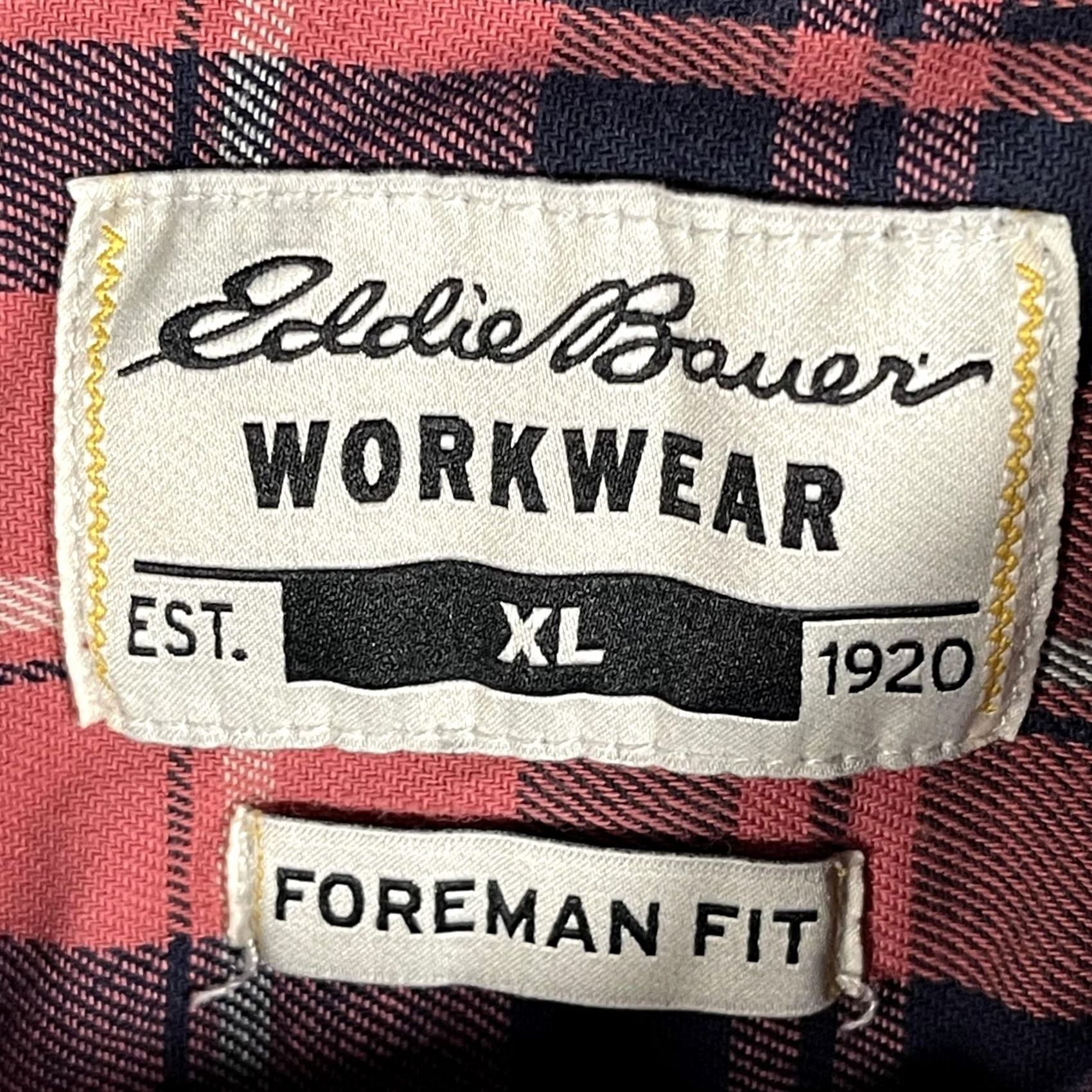 Eddie Bauer Eddie Bauer Shirt Mens XL Pink Plaid Short Sleeve Button Up Workwear Foreman Fit Size US XL / EU 56 / 4 - 5 Thumbnail