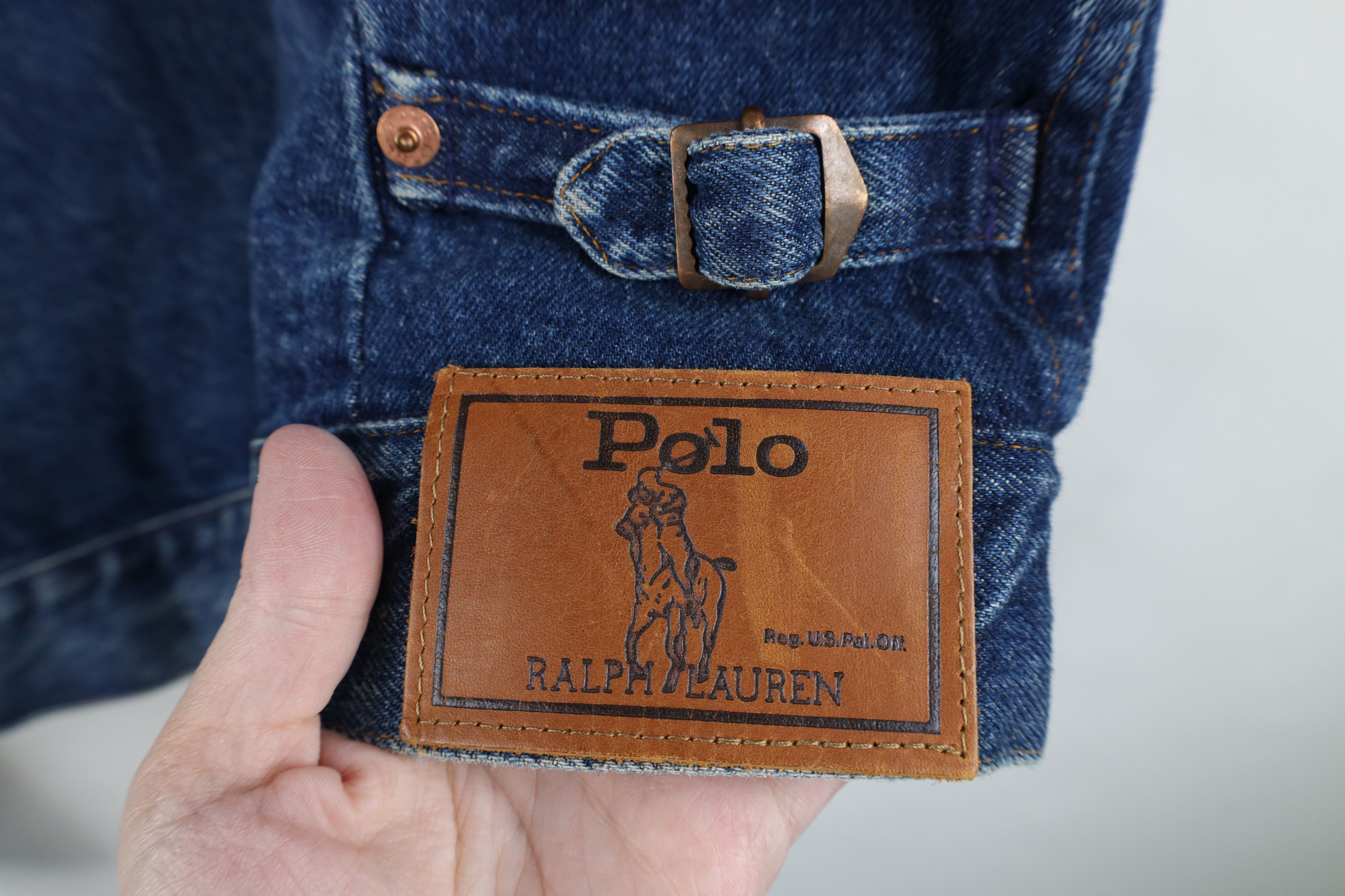 Ralph Lauren Vintage 70s 80s Ralph Lauren Denim Jean Trucker Jacket USA Size US XL / EU 56 / 4 - 12 Thumbnail