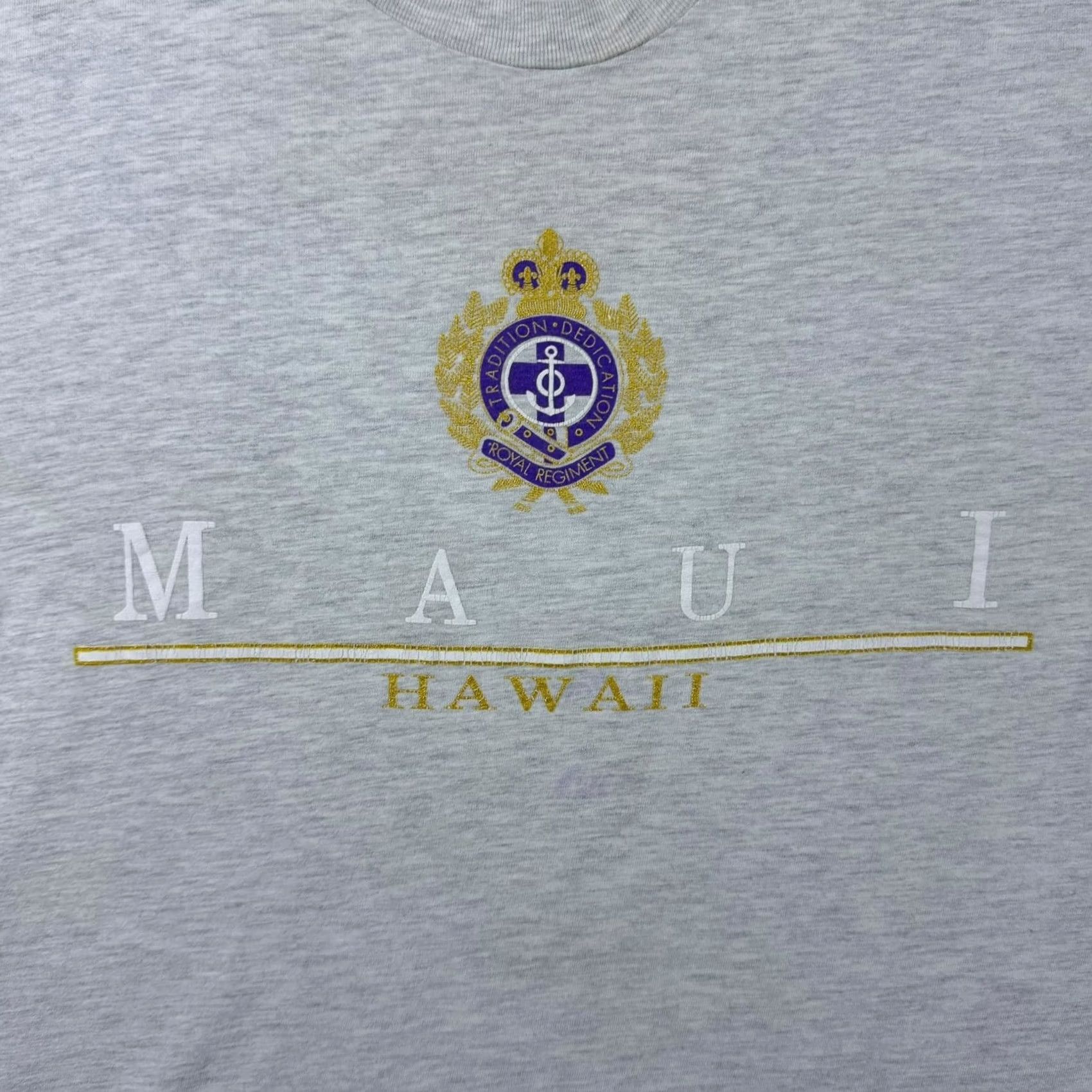 Vintage Vintage Maui Hawaii USA Tourist Spellout Graphic Grey Single Stitch T-Shirt Large Size US L / EU 52-54 / 3 - 3 Thumbnail