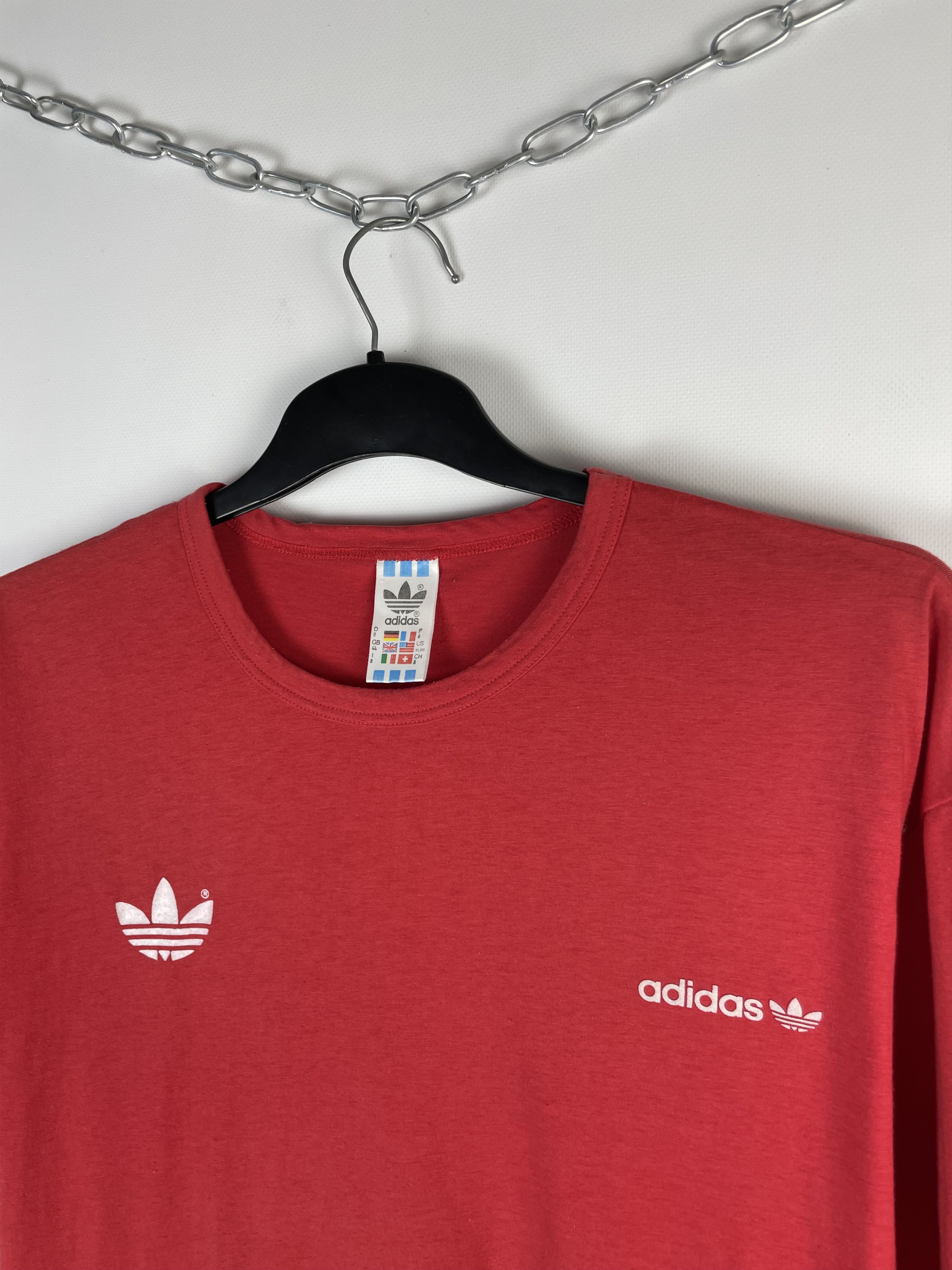 Adidas × Vintage Vintage 90s Adidas Tee Stripes Streetwear Hype Size US XL / EU 56 / 4 - 4 Thumbnail