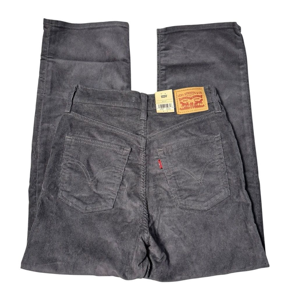 Levi's NWT New Levi's Ribcage Straight Ankle Corduroy Grey Pants S Size 26" / US 2 / IT 38 - 4 Thumbnail