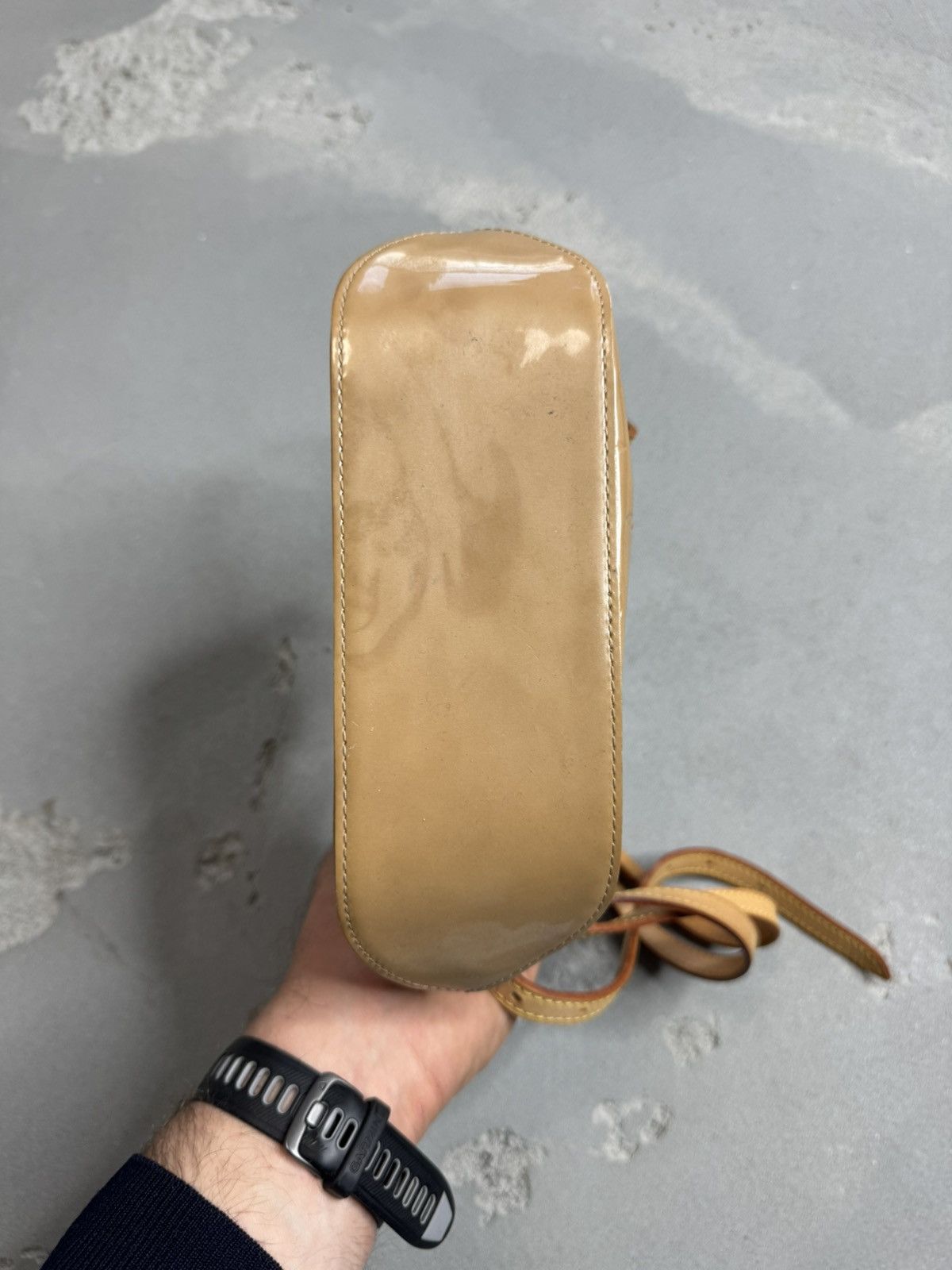 Louis Vuitton × Vintage LOUIS VUITTON MINNA STREET VARNISH BROWN HAND BAG Beige Size ONE SIZE - 6 Thumbnail