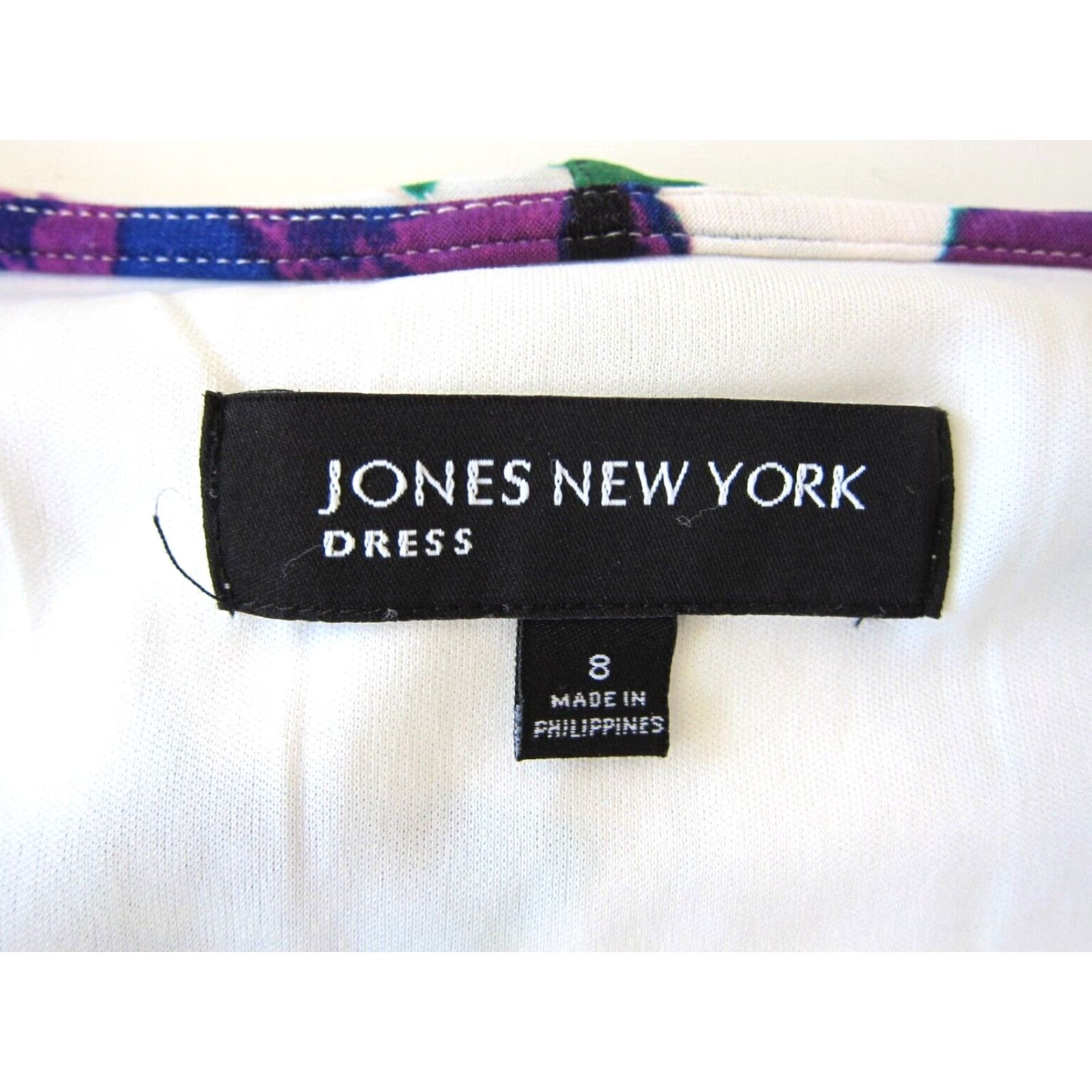 Jones New York Jones New York Stretch White Floral Cap Sleeve Sheath Dress Size 8 (White, Floral) Womens Cap Sleeve Sheath Dress Jones New York 8 Size M / US 6-8 / IT 42-44 - 7 Thumbnail
