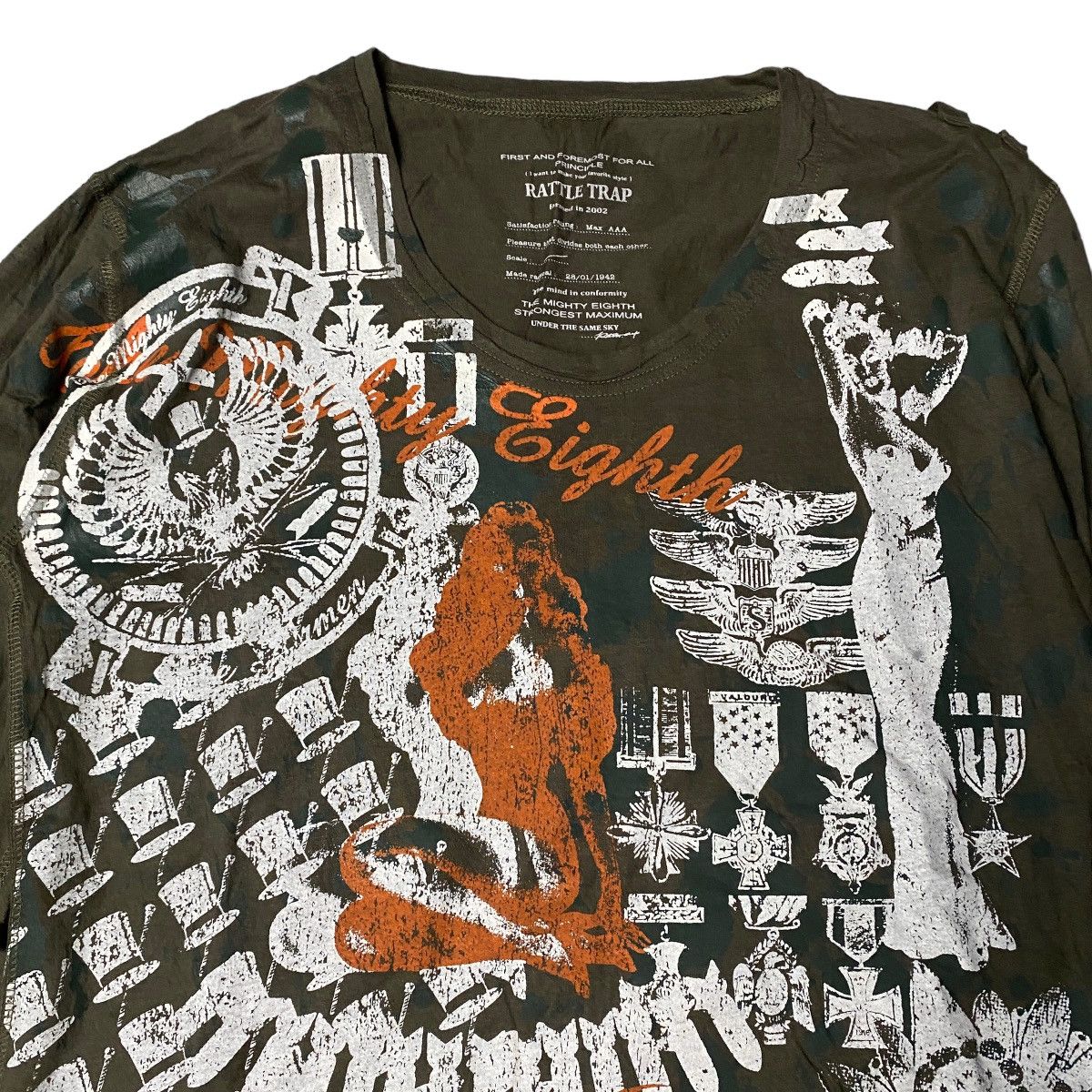 If Six Was Nine 2000's Rattle Trap Tribal Tattoo Cross Poem Longsleeve Size US M / EU 48-50 / 2 - 2 Thumbnail