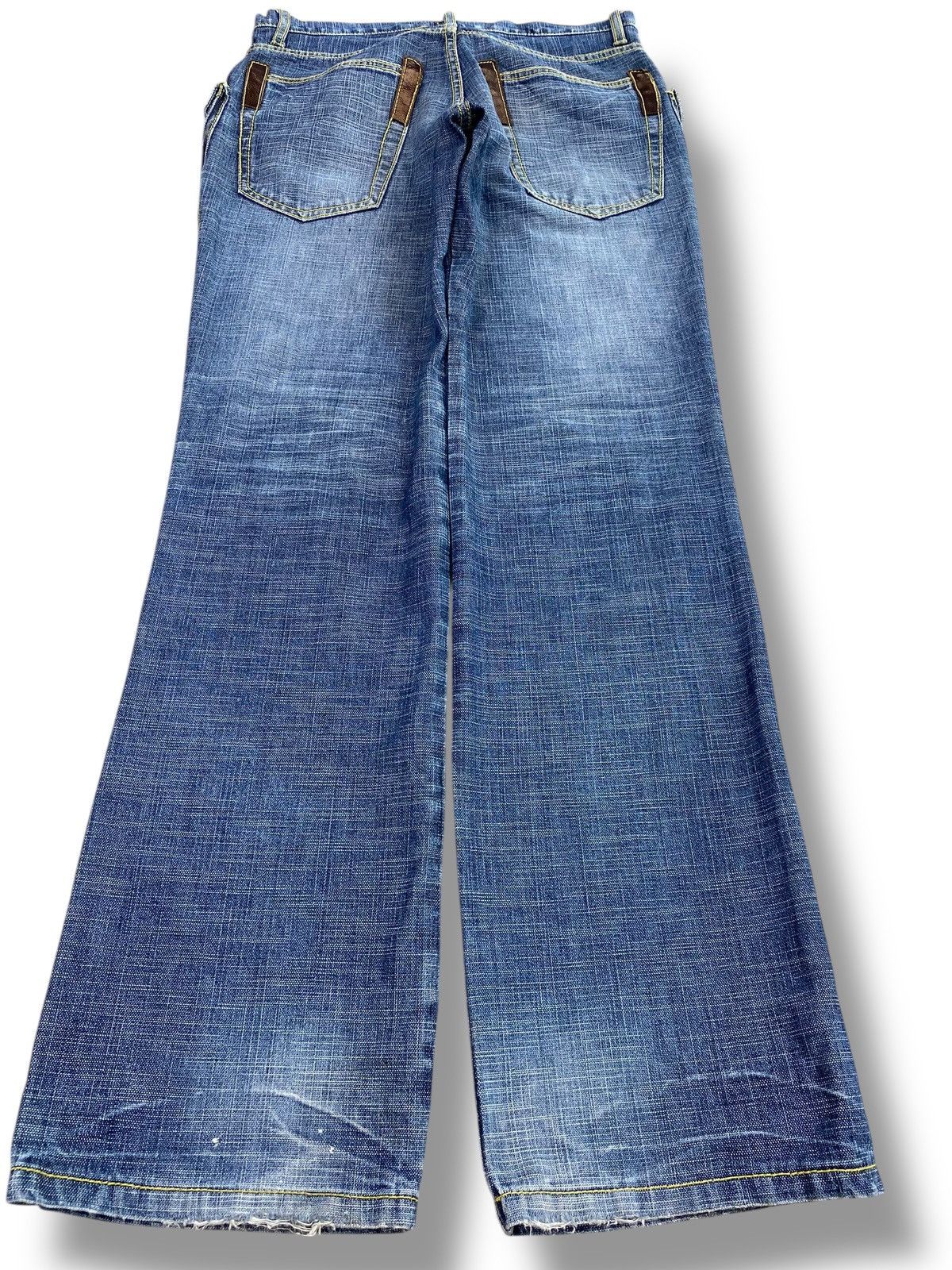 Japanese Brand Monsteat Distressed Flap Pocket Blue Jeans Size US 31 - 3 Thumbnail