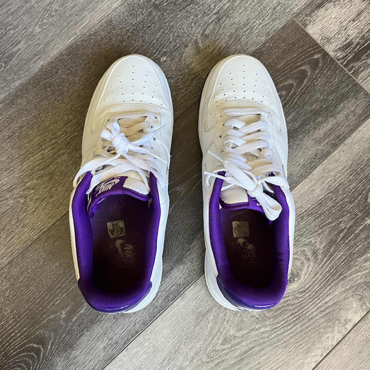 Nike Nike Air Force 1 Low White Voltage Purple CJ1380-100 Size 10 Size US 10 / EU 43 - 8 Thumbnail