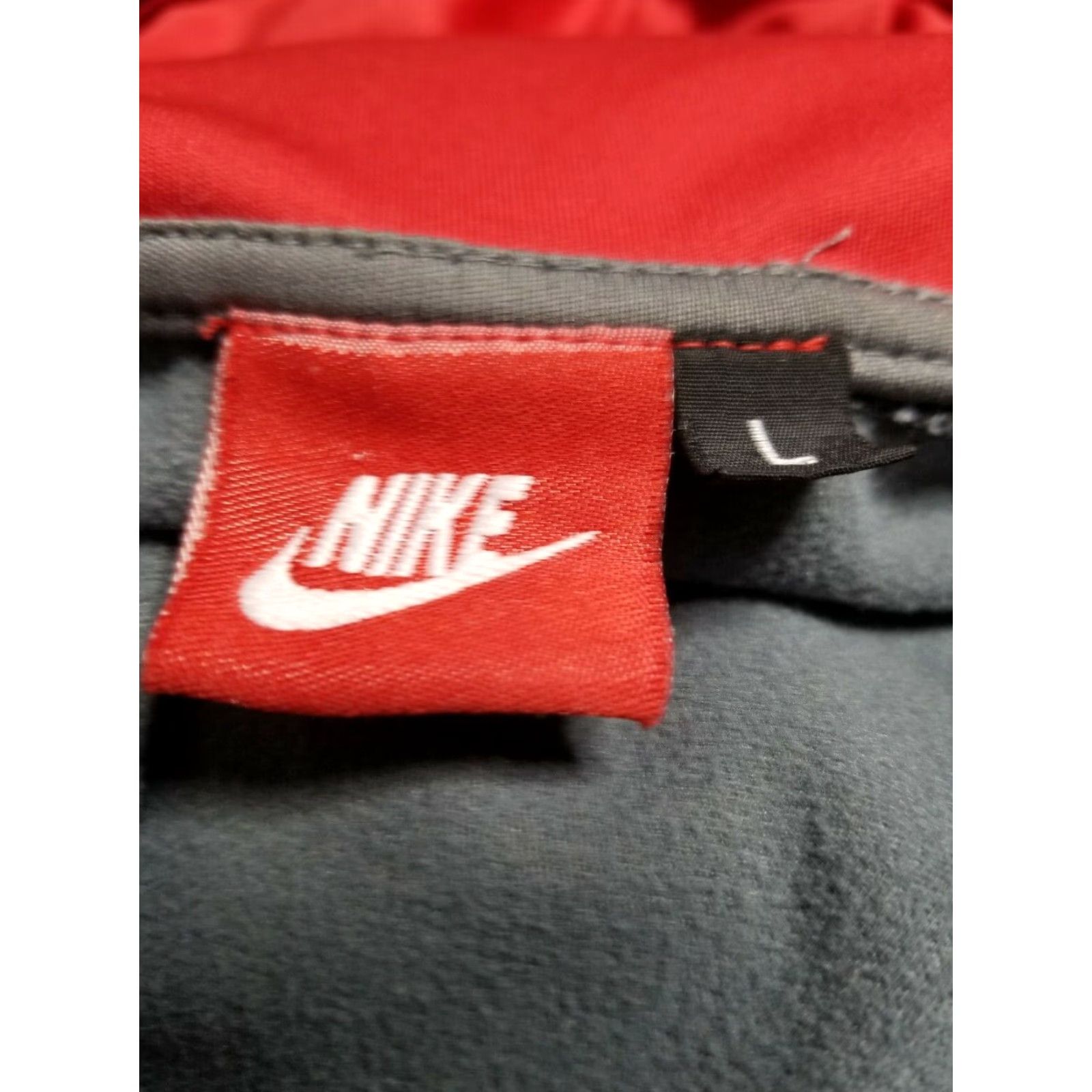 Nike VINTAGE Nike Zip Up Hoodie Sweatshirt Distressed Gray Red Tag Mens L Gr ay Size US L / EU 52-54 / 3 - 5 Thumbnail