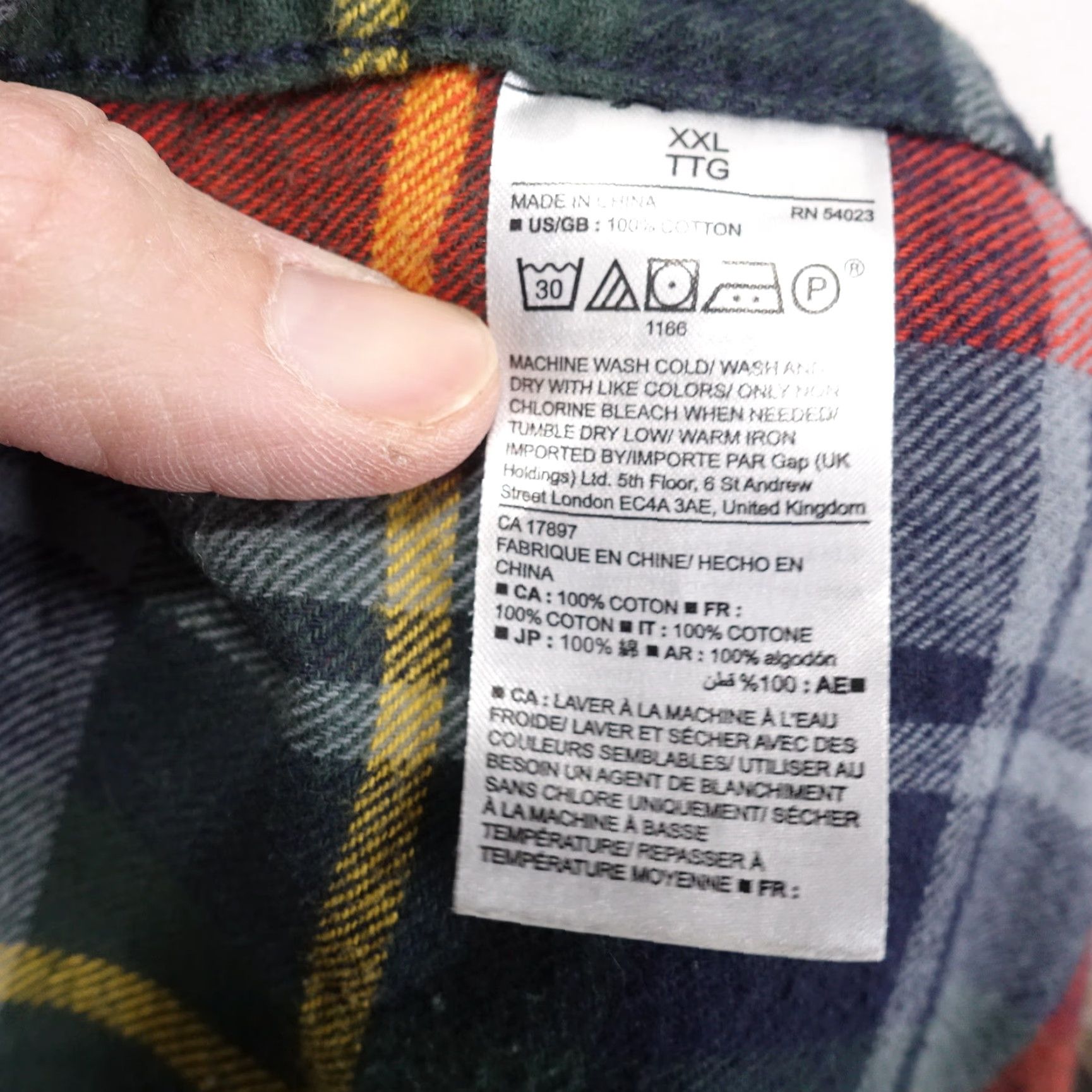Gap VINTAGE Gap Men's Shirt Long Sleeve Flannel Plaid Button Up Casual Fall Winter Size XXL Size US XXL / EU 58 / 5 - 6 Thumbnail