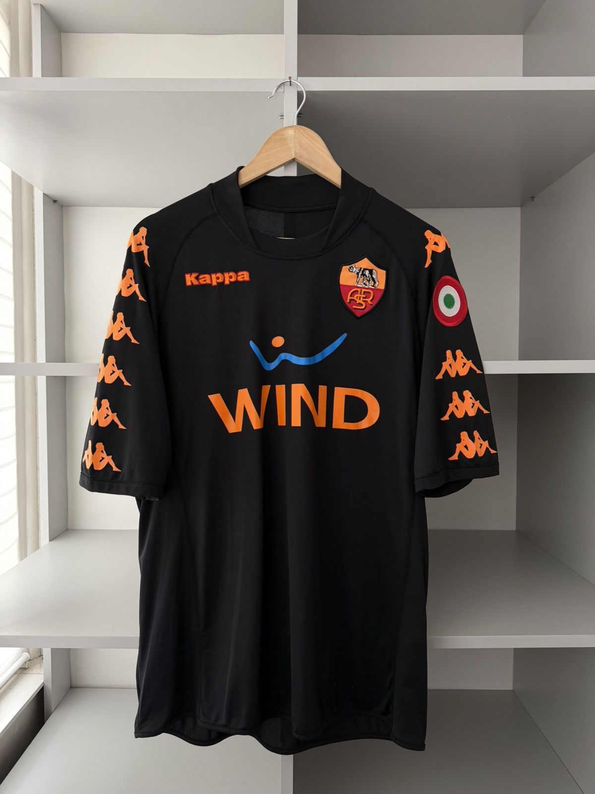 Kappa Kappa AS Roma Italy 2008 2009 Third Black Jersey Size US XL / EU 56 / 4 - 1 Thumbnail