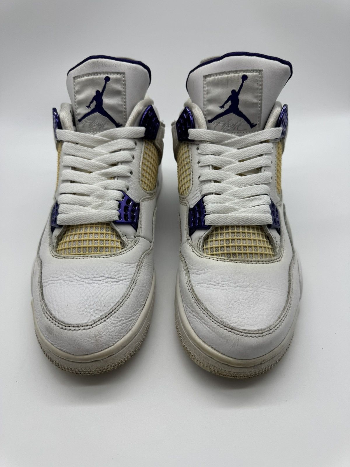 Jordan Brand × Nike Nike Air Jordan 4 Retro Mid Purple Metallic Men’s Size 9.5 Size US 9.5 / EU 42-43 - 4 Thumbnail