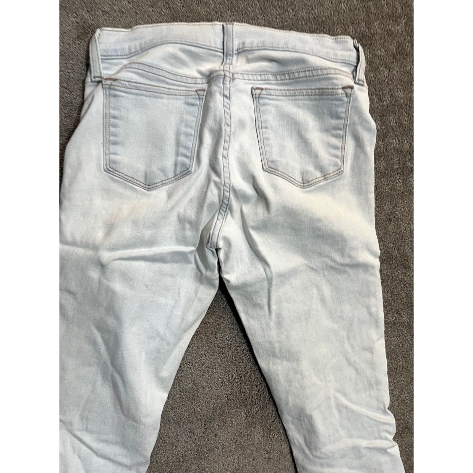 Vintage J Crew Toothpick Skinny Jeans solid Light Blue Summer Size 27 Ankle Size 27" / US 4 / IT 40 - 5 Thumbnail