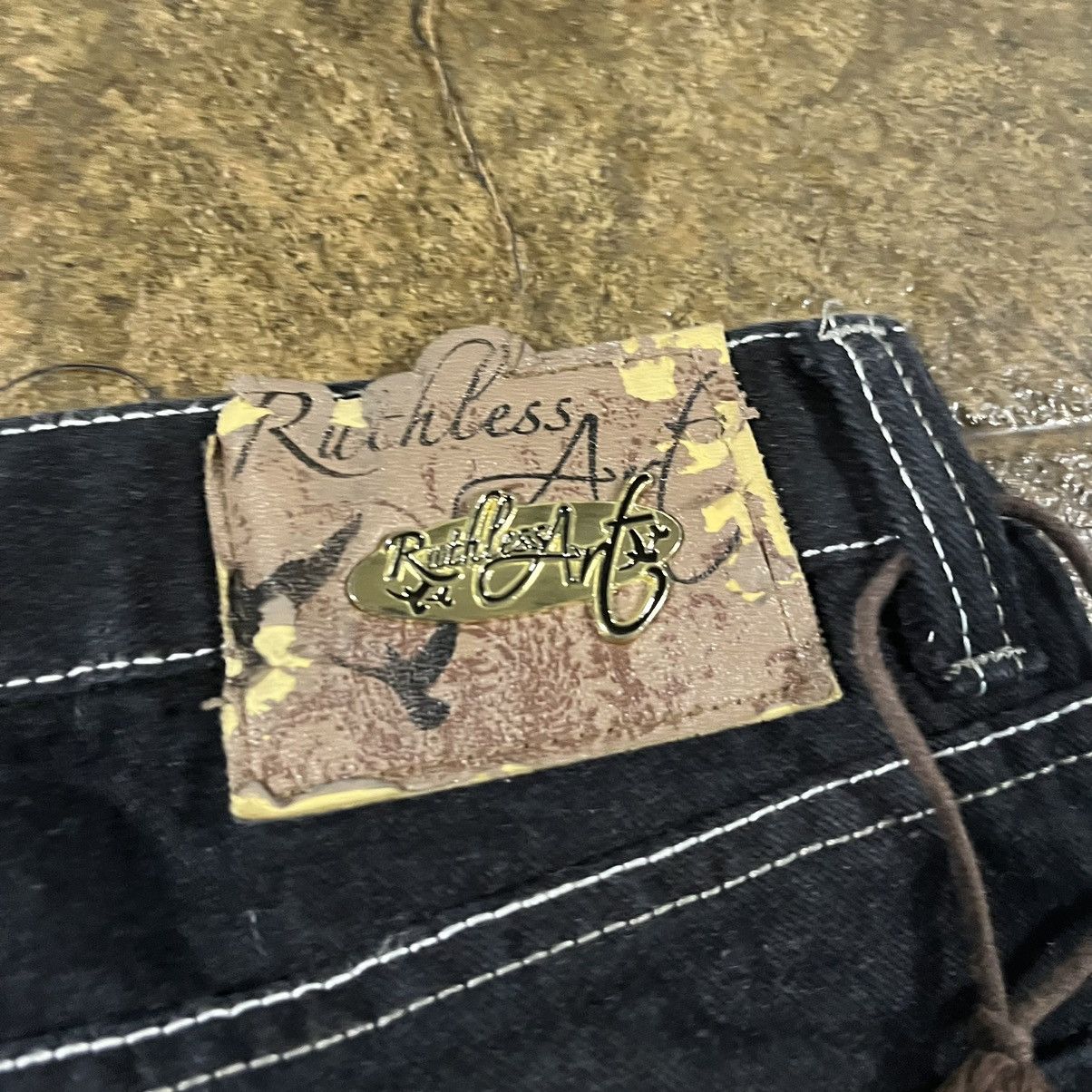 Affliction × JNCO × Vintage Crazy Vintage Y2K Baggy Jeans Embroidered Skater Wide Leg Size US 32 / EU 48 - 6 Thumbnail