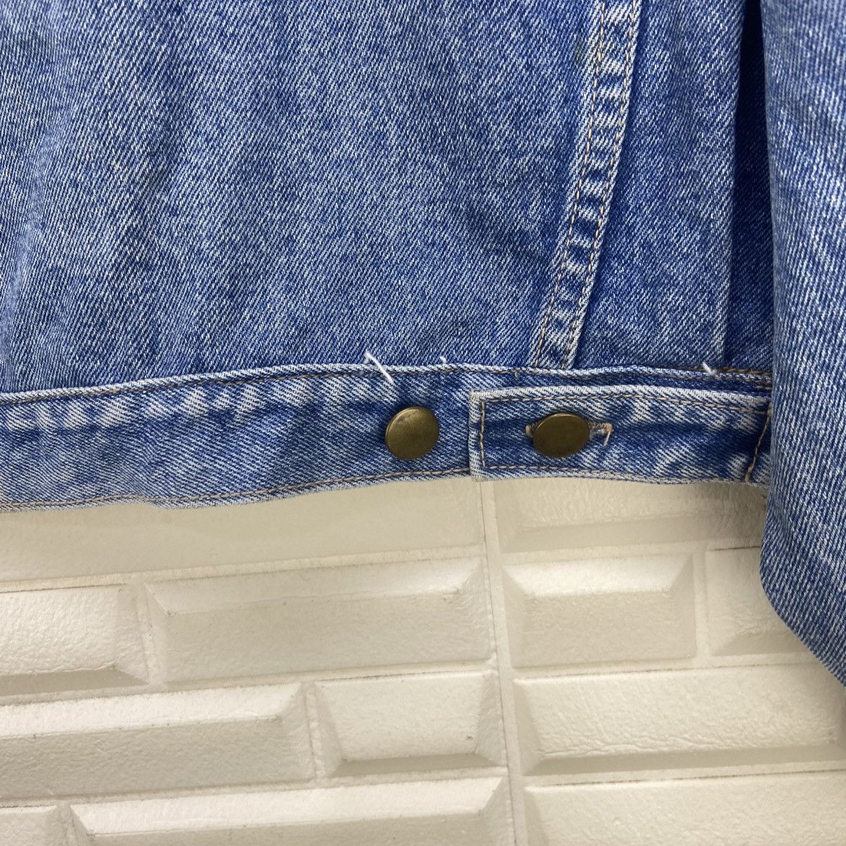 Japanese Brand × Vintage Vintage Japanese Brand Creem Trucker Denim Cropped Jacket Size US M / EU 48-50 / 2 - 13 Thumbnail