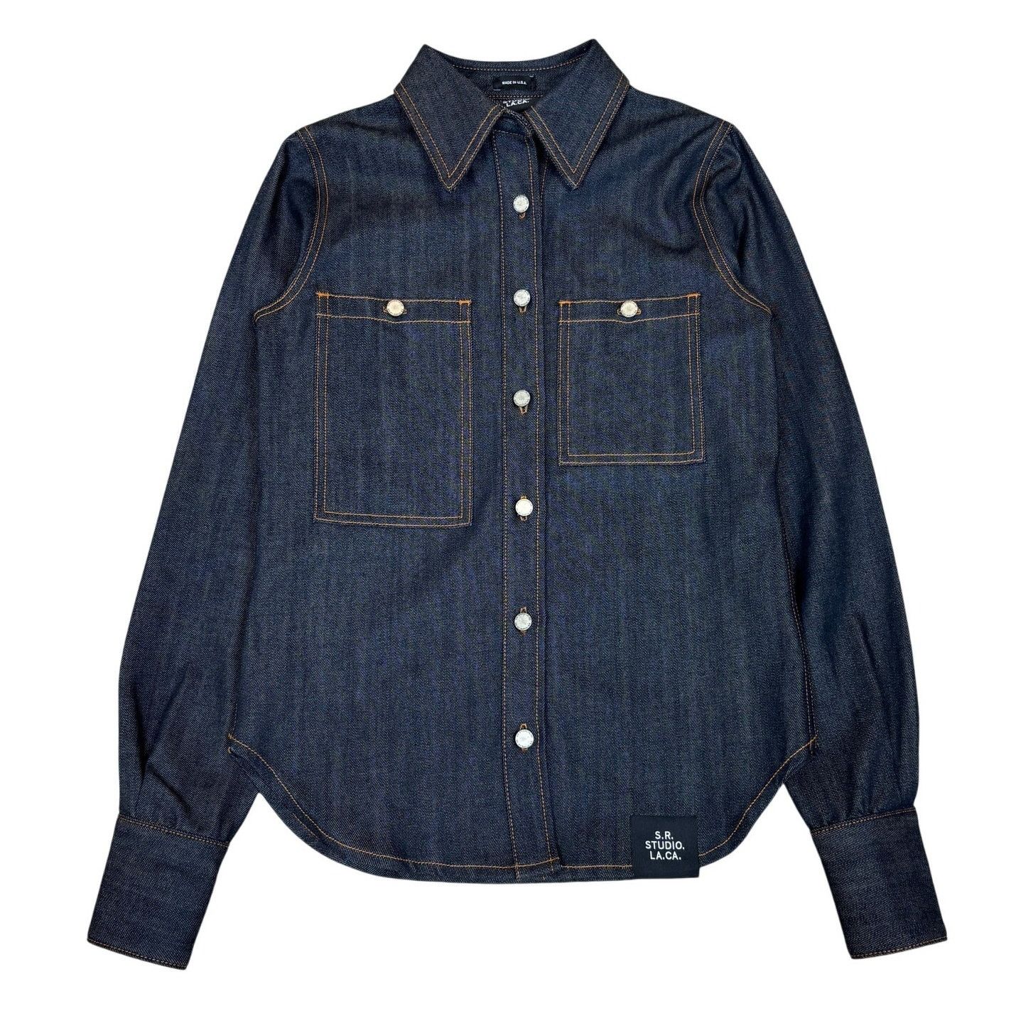 Sterling Ruby S.R. Studio L.A. CA. Button Down Contrast Stitch Shirt Small Size S / US 4 / IT 40 - 1 Thumbnail