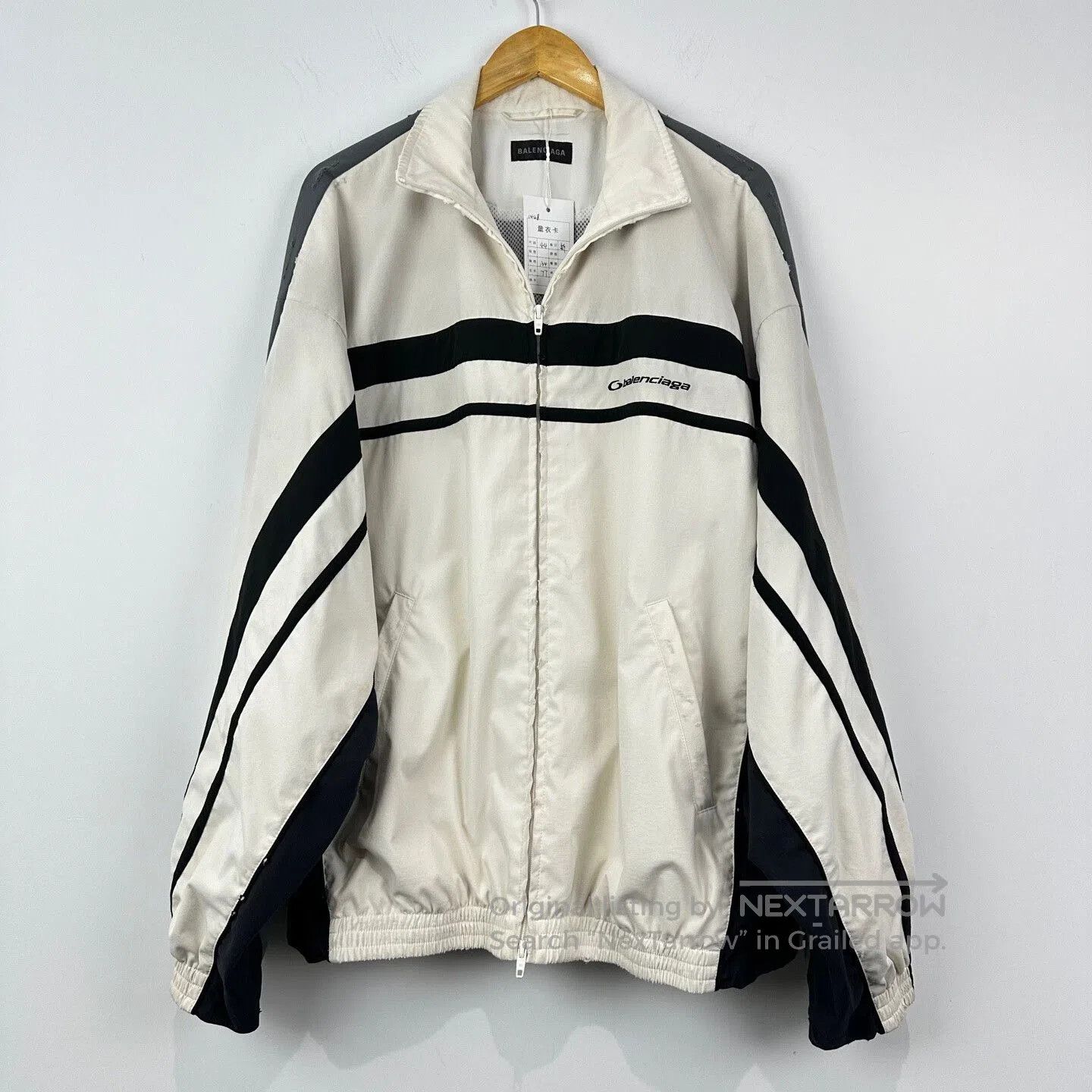 Balenciaga Color-Block Distressed Jacket.
