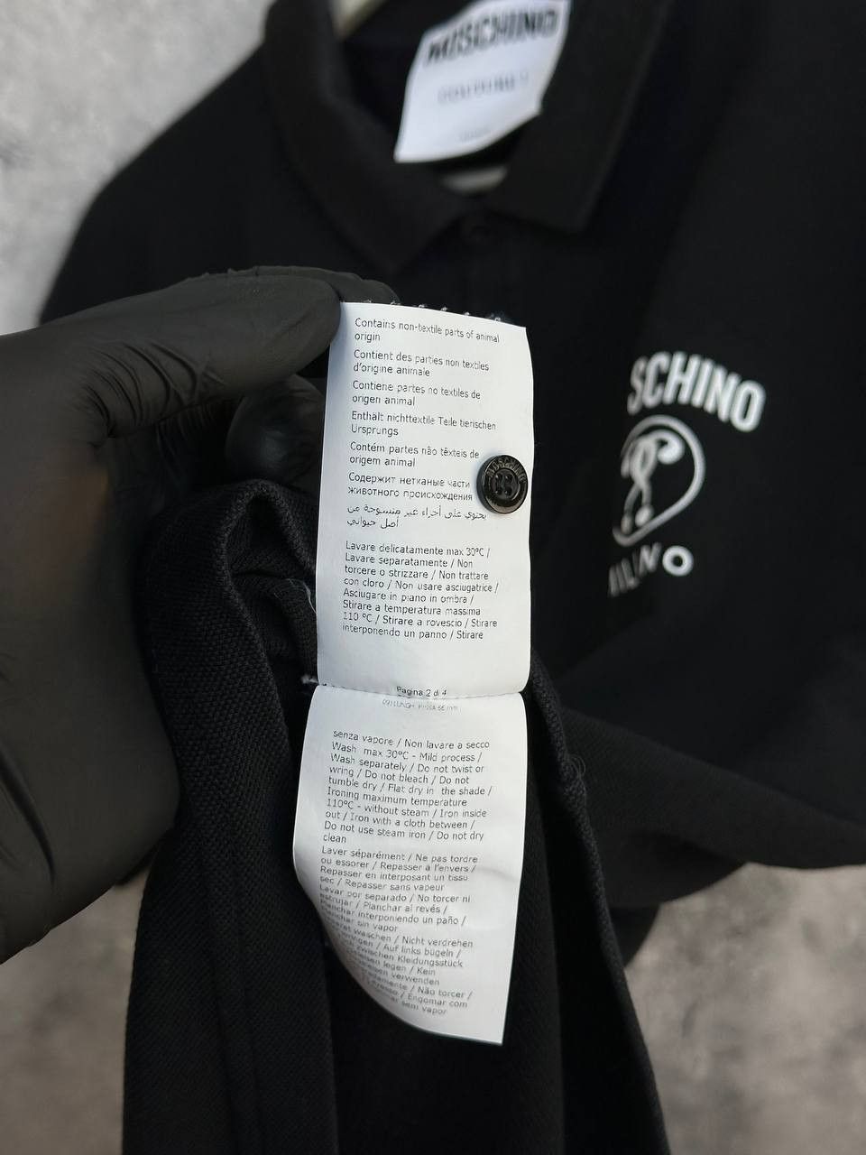 Moschino Moschino Couture Milano Logo Polo Shirt Black SS Cotton Size US XL / EU 56 / 4 - 14 Thumbnail