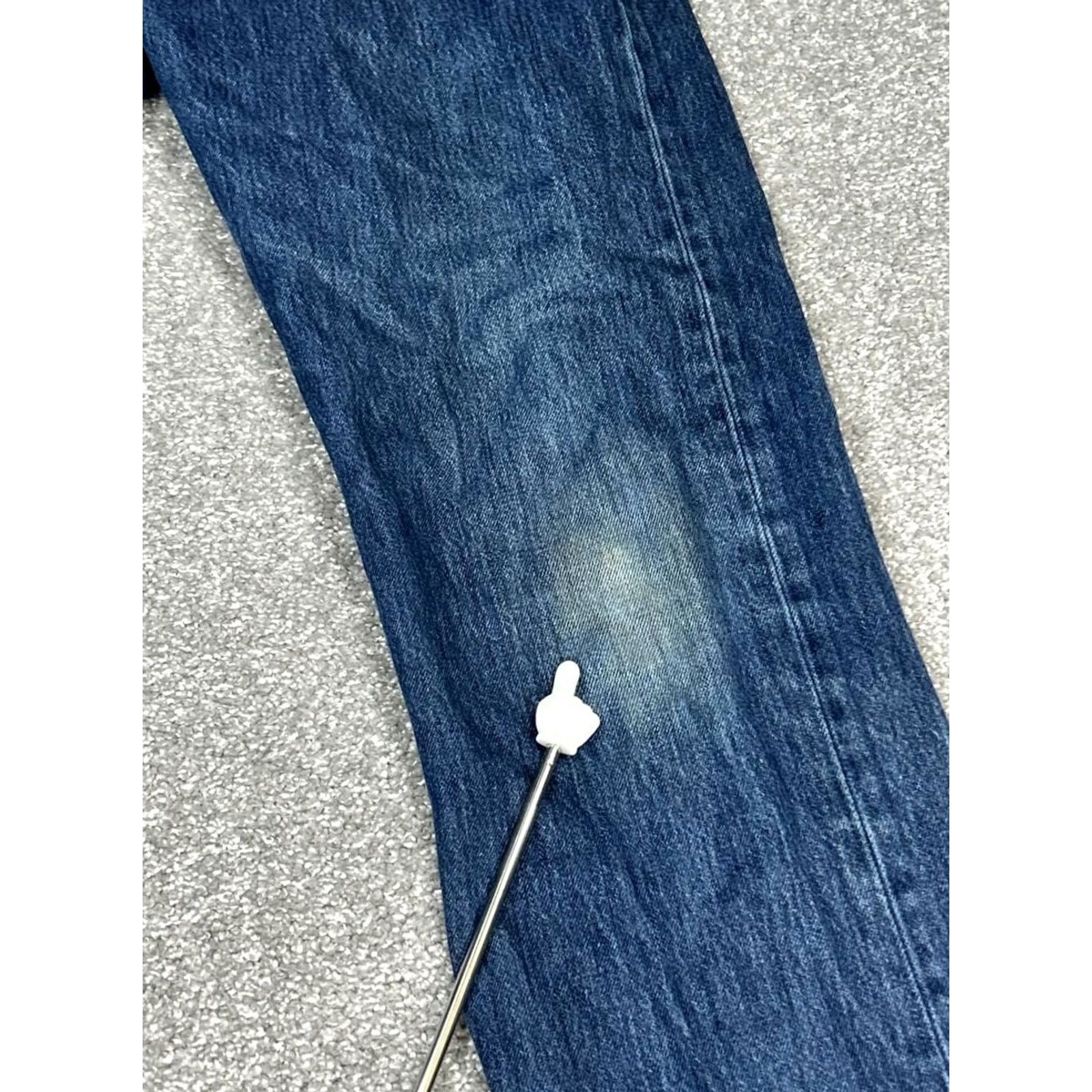 Levi's Levi's 501 Jeans Men 34 Blue Denim Cotton Mid Rise Medium Wash Straight Leg 32x33 Jeans Regular Mens Size US 34 / EU 50 - 7 Thumbnail