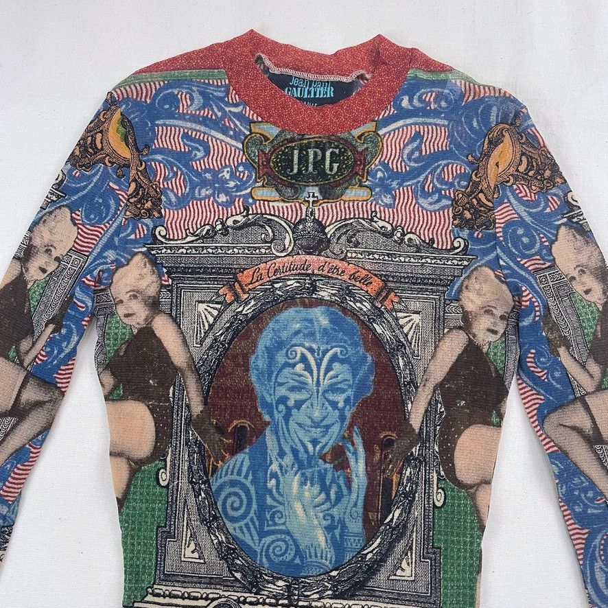 Jean Paul Gaultier SS1995 Jean Paul Gaultier Cabaret Tattoo Mesh Top Vintage Size US M / EU 48-50 / 2 - 5 Thumbnail