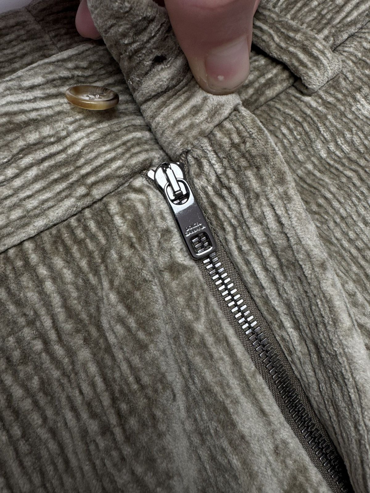 Dolce & Gabbana Dolce & Gabbana Archive Textured Corduroy Zipped Hem Pants Size US 35 - 9 Thumbnail