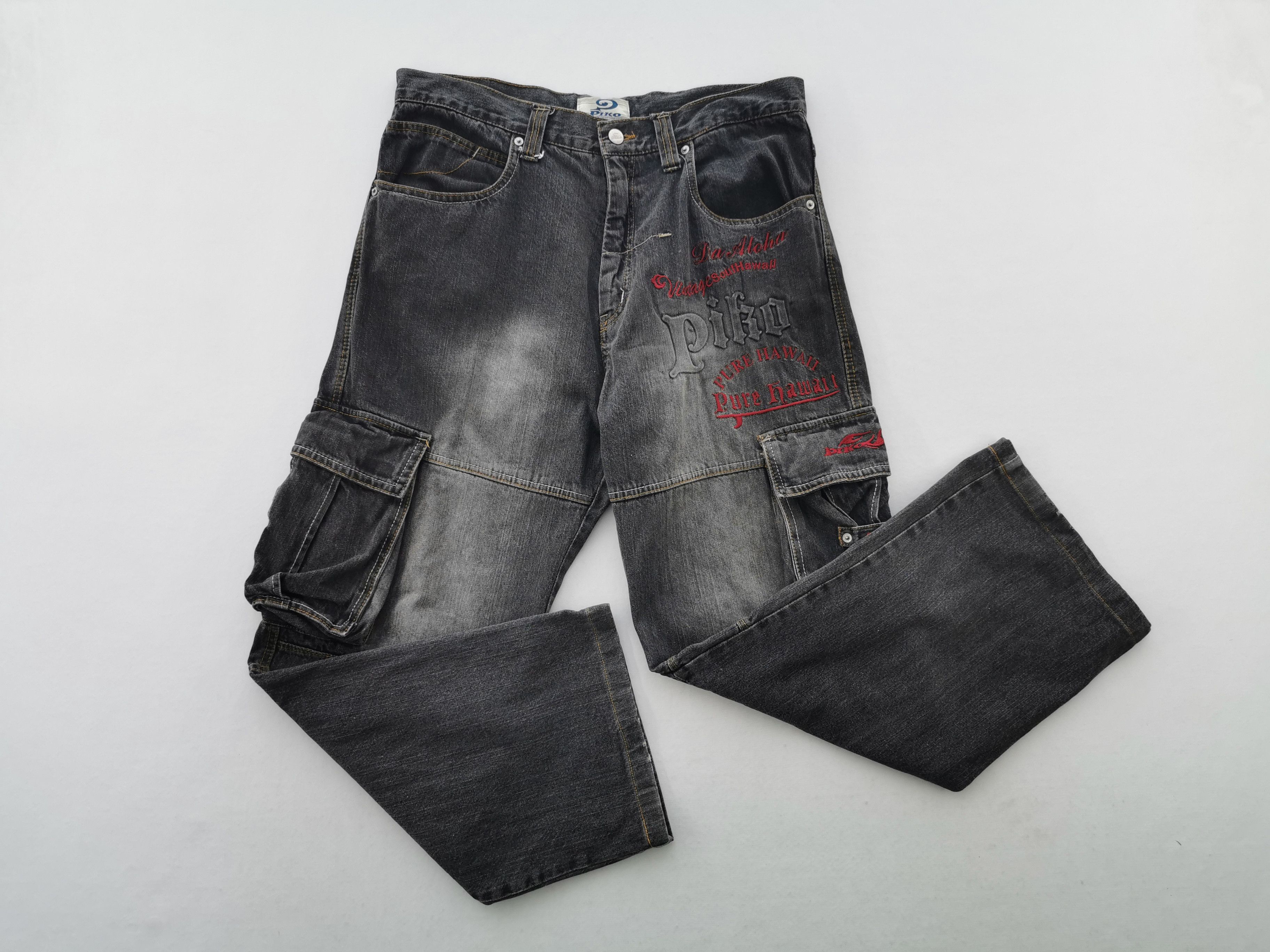 Vintage Vintage Size XL Piko Surf Denim Cargo Pants Waist 36 Size US 36 / EU 52 - 1 Thumbnail