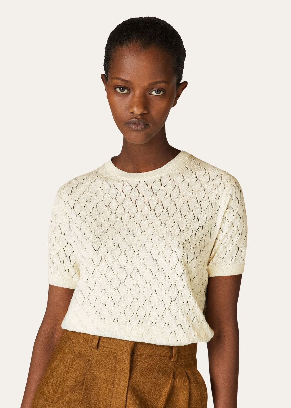 Loro Piana o1srvl11e0824 Piura Crewneck Cashmere Sweater in Off White Size L / US 10 / IT 46 - 6 Thumbnail