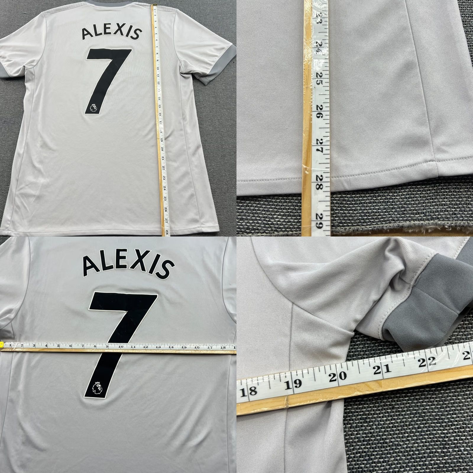 Adidas adidas Manchester United 2017 2018 Third Alexis Mens Football Jersey Medium T-Shirt Gray Size US M / EU 48-50 / 2 - 9 Thumbnail