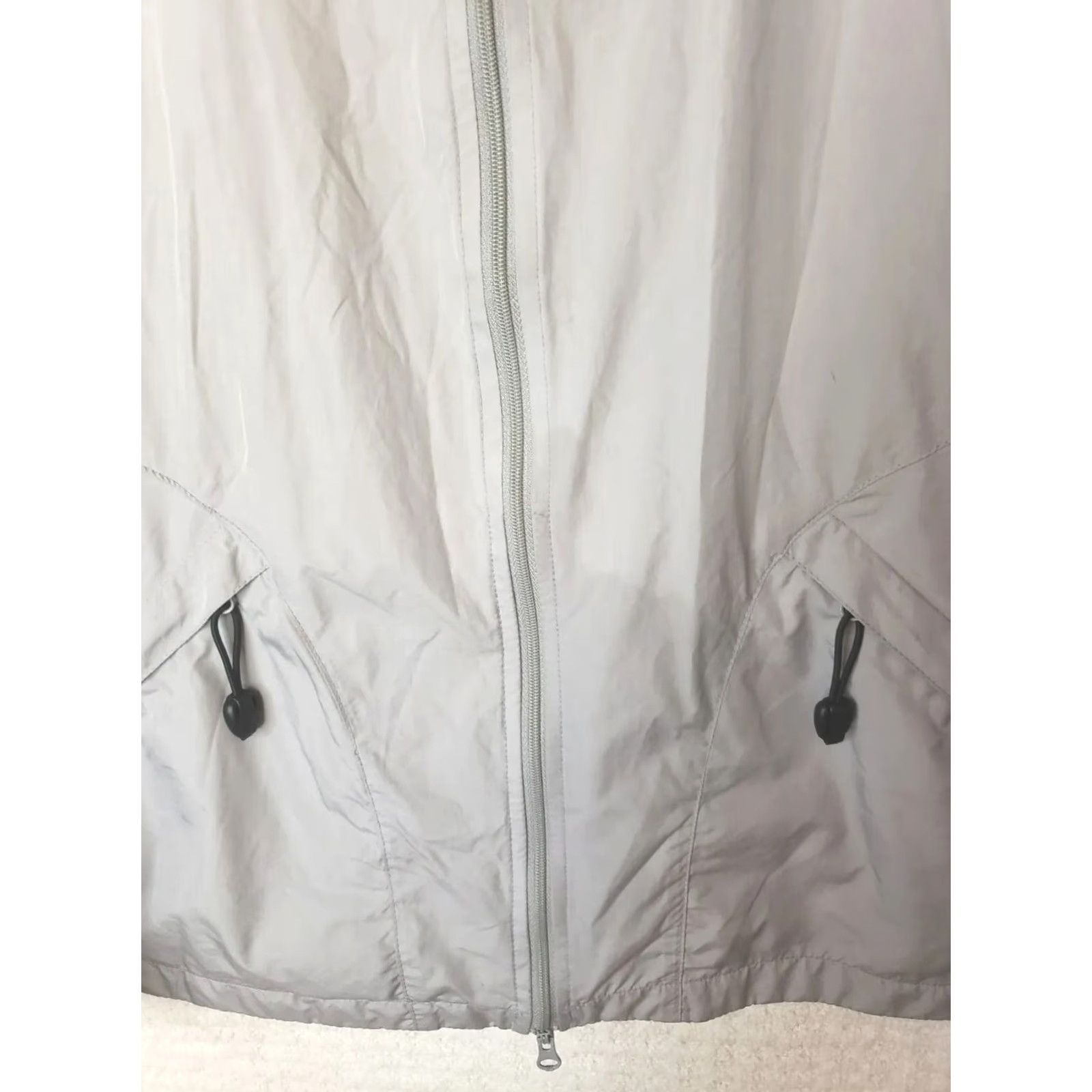 Vintage Woolrich Jacket Rain Coat Womens M Gray Nylon Hood Lined Zip Pockets Windbreaker Jacket Size M / US 6-8 / IT 42-44 - 3 Thumbnail