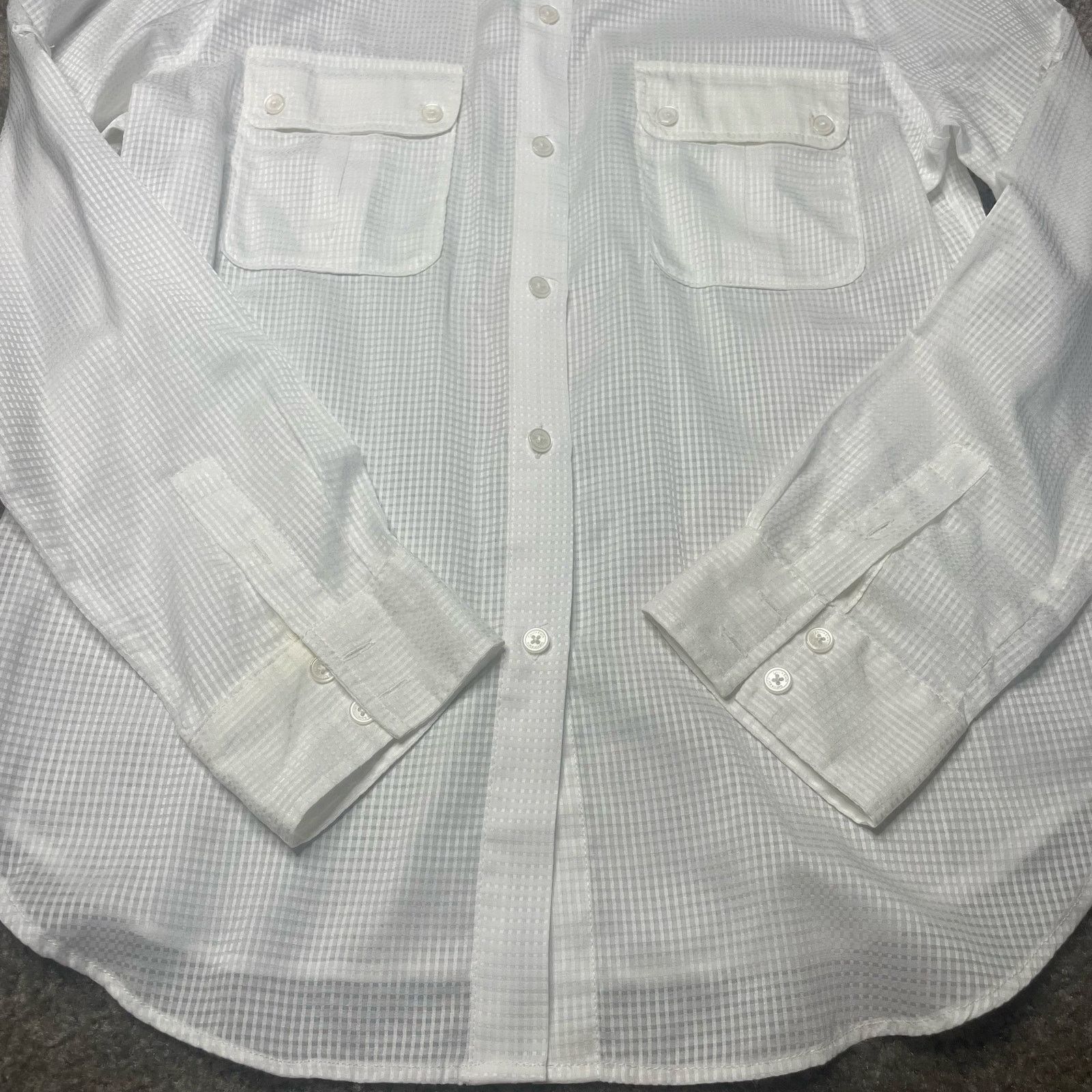 Calvin Klein Calvin Klein Long Sleeve Grid Texture Button Down Size US M / EU 48-50 / 2 - 4 Thumbnail