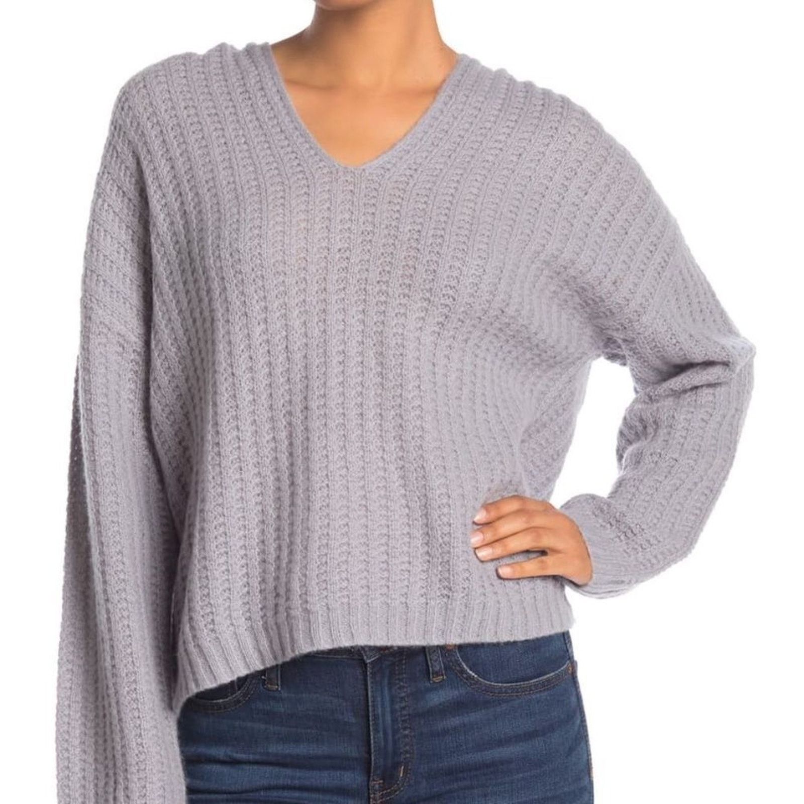360Cashmere 360 Cashmere Naomi Ribbed Cashmere V-Neck Sweater Size S / US 4 / IT 40 - 1 Thumbnail