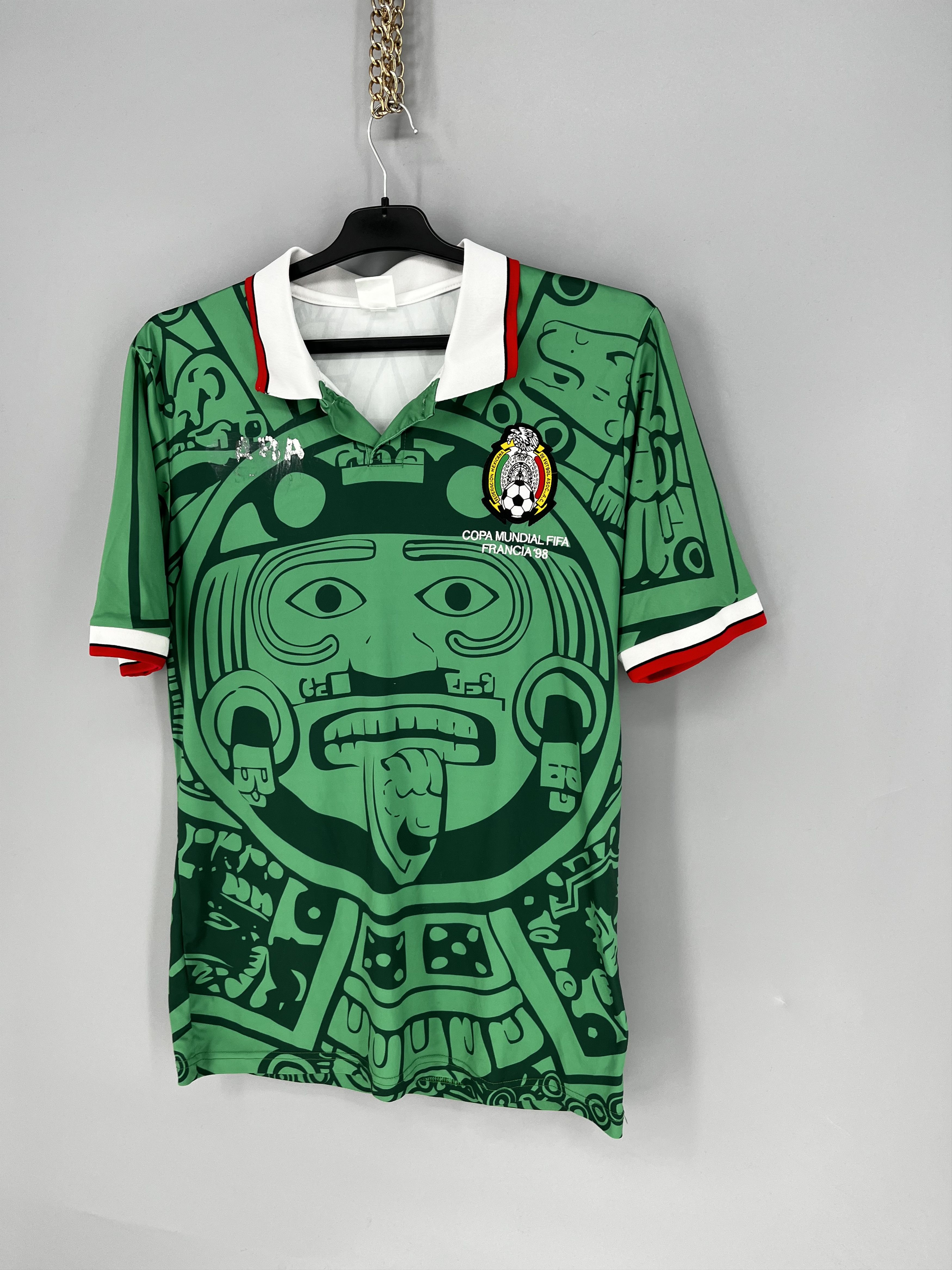 Vintage Aba Sports Green Retro Jersey Copa Munidal Fifa Francia 1998 Size US L / EU 52-54 / 3 - 3 Thumbnail