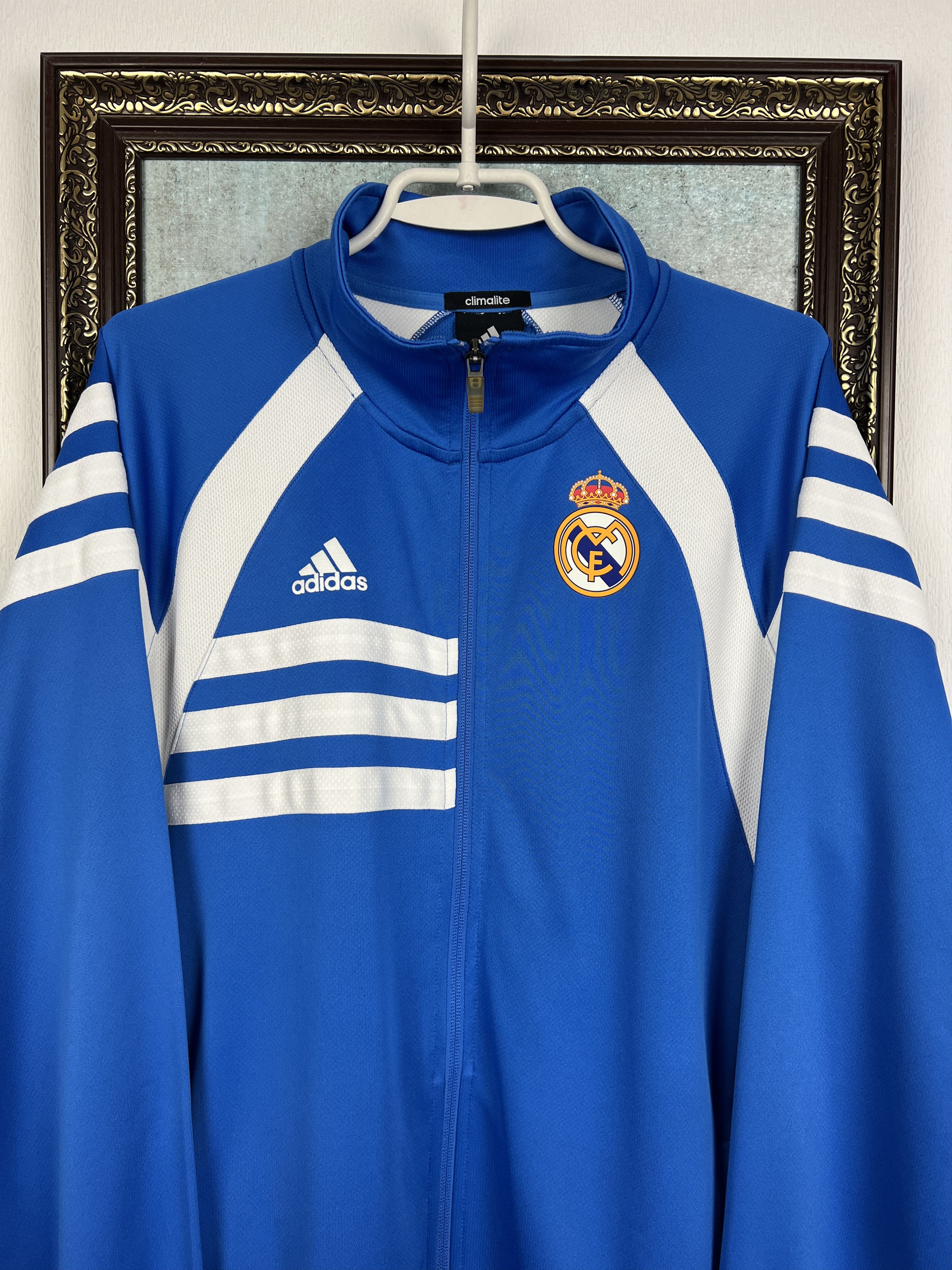 Adidas Vintage Adidas Real Madrid Football Jacket Soccer Track Top Size US M / EU 48-50 / 2 - 2 Thumbnail
