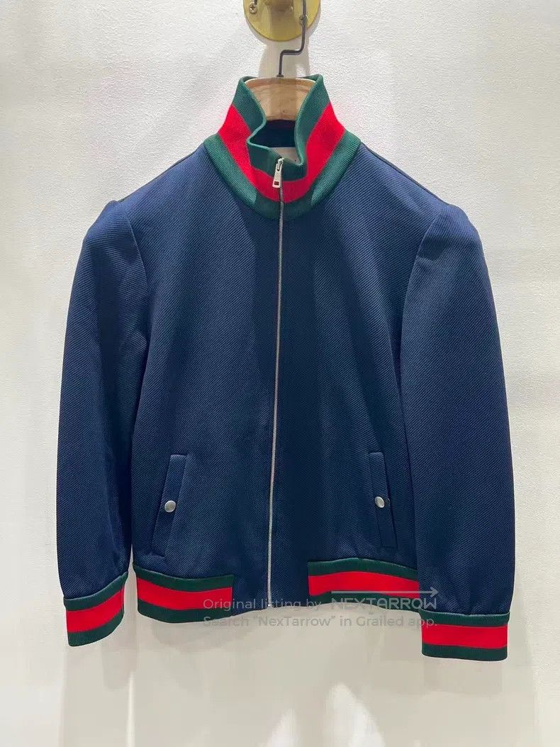 Gucci Gucci Dark blue, red and green striped jacket Size US M / EU 48-50 / 2 - 1 Thumbnail